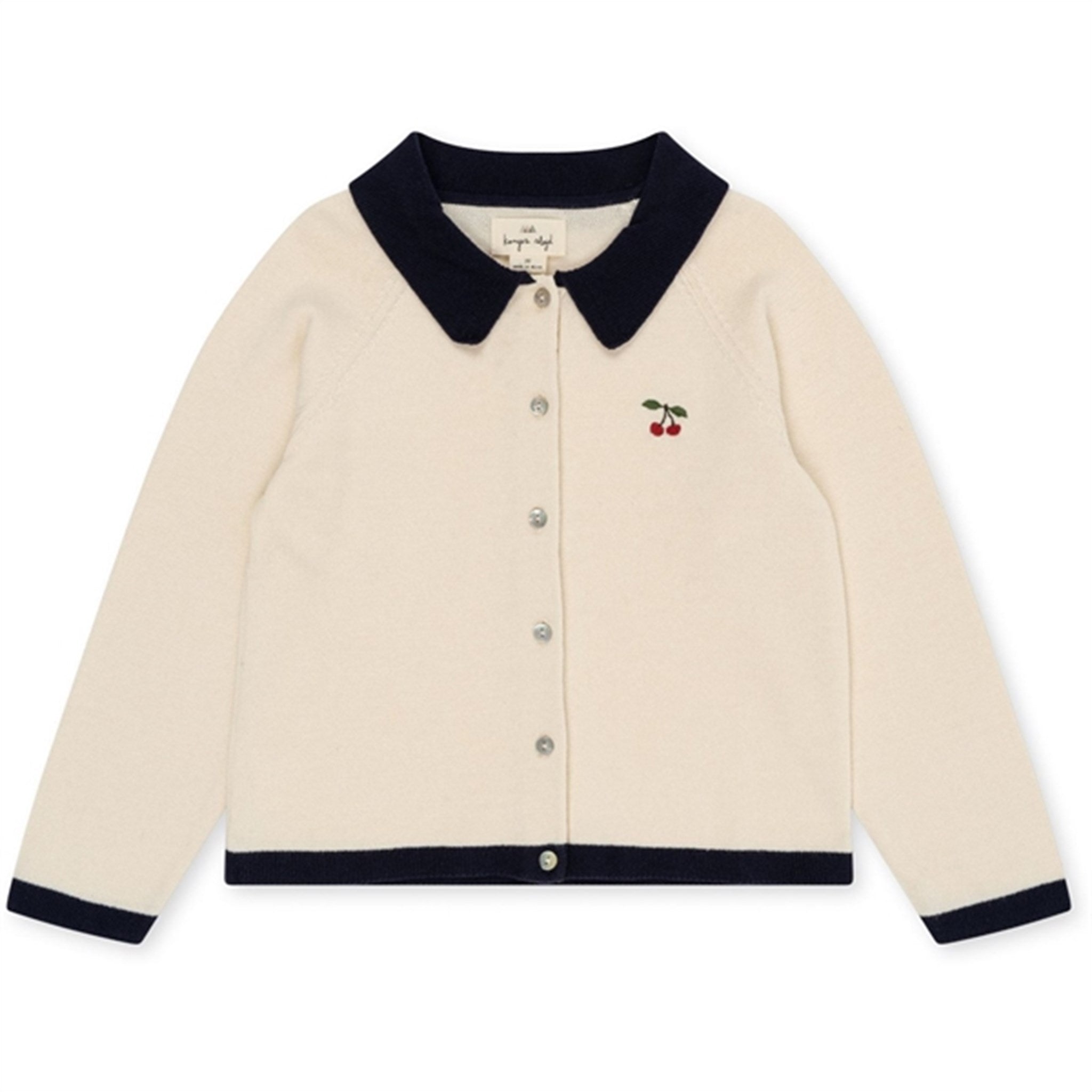 Konges Sløjd Off White Venton Strik Cardigan - Str. 5-6 år