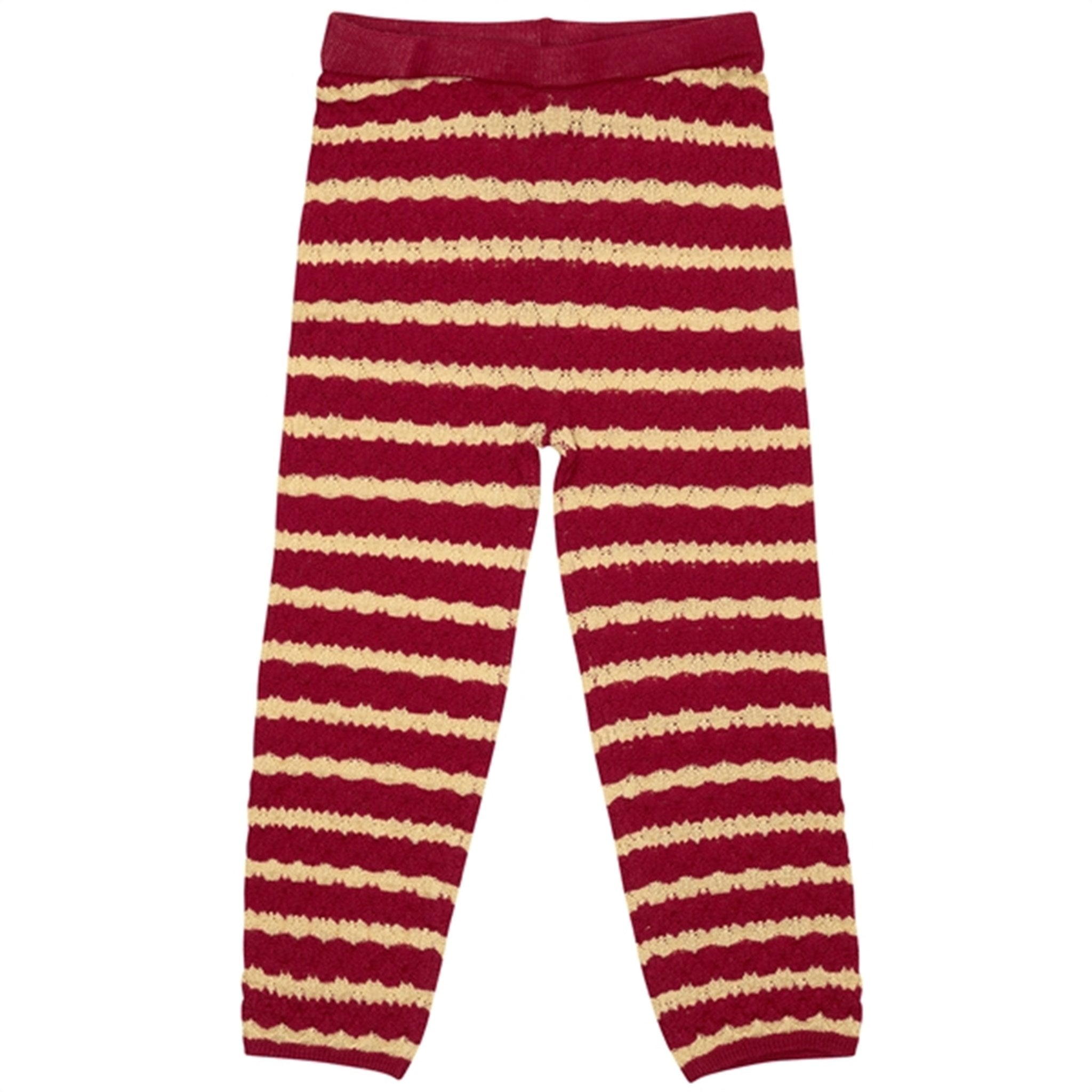 Konges Sløjd Jolly Stripe Cane Strik Uld Leggings - Str. 0-1 mdr