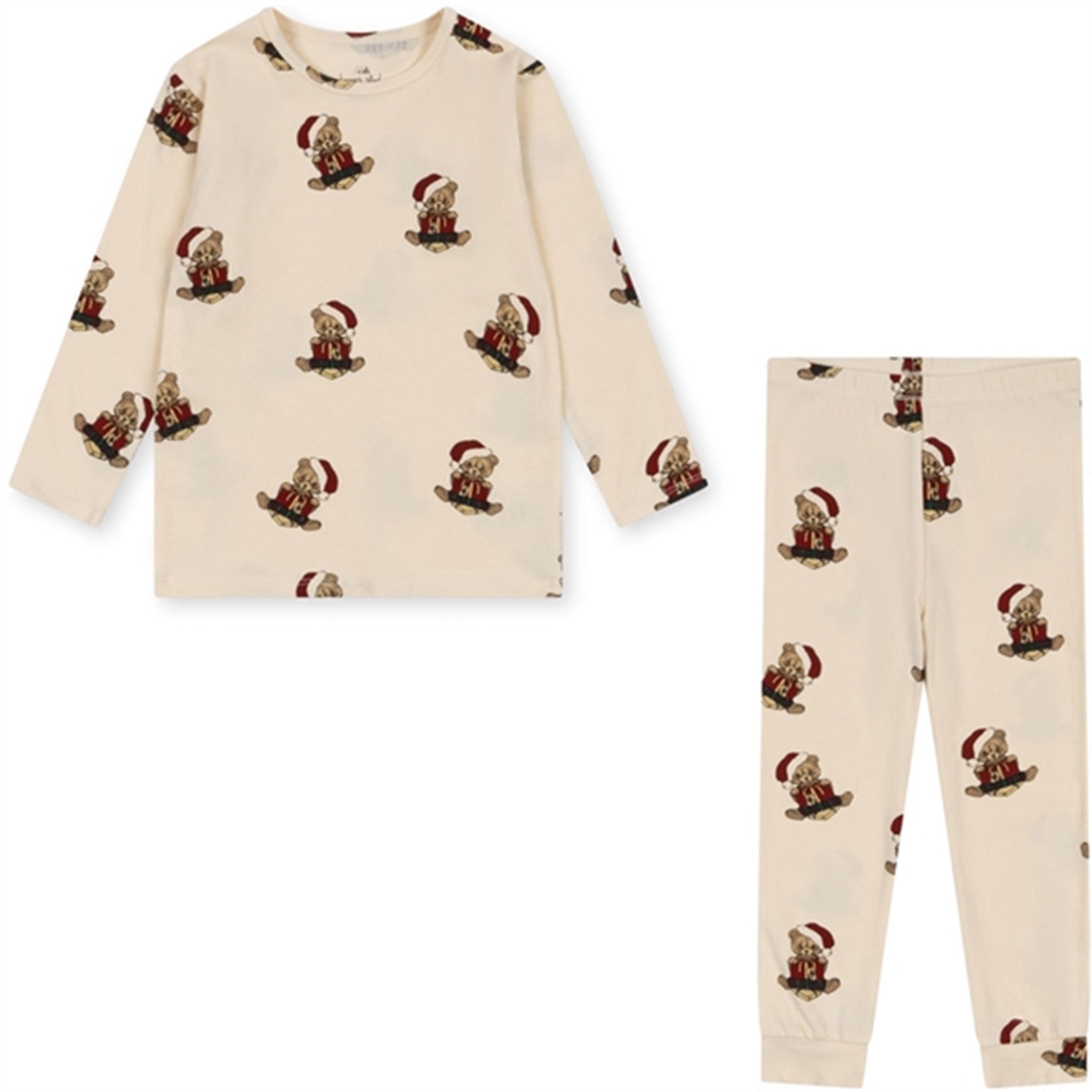 Konges Sløjd Christmas Teddy Basic Bluse/Bukser Sæt - Str. 5-6 år