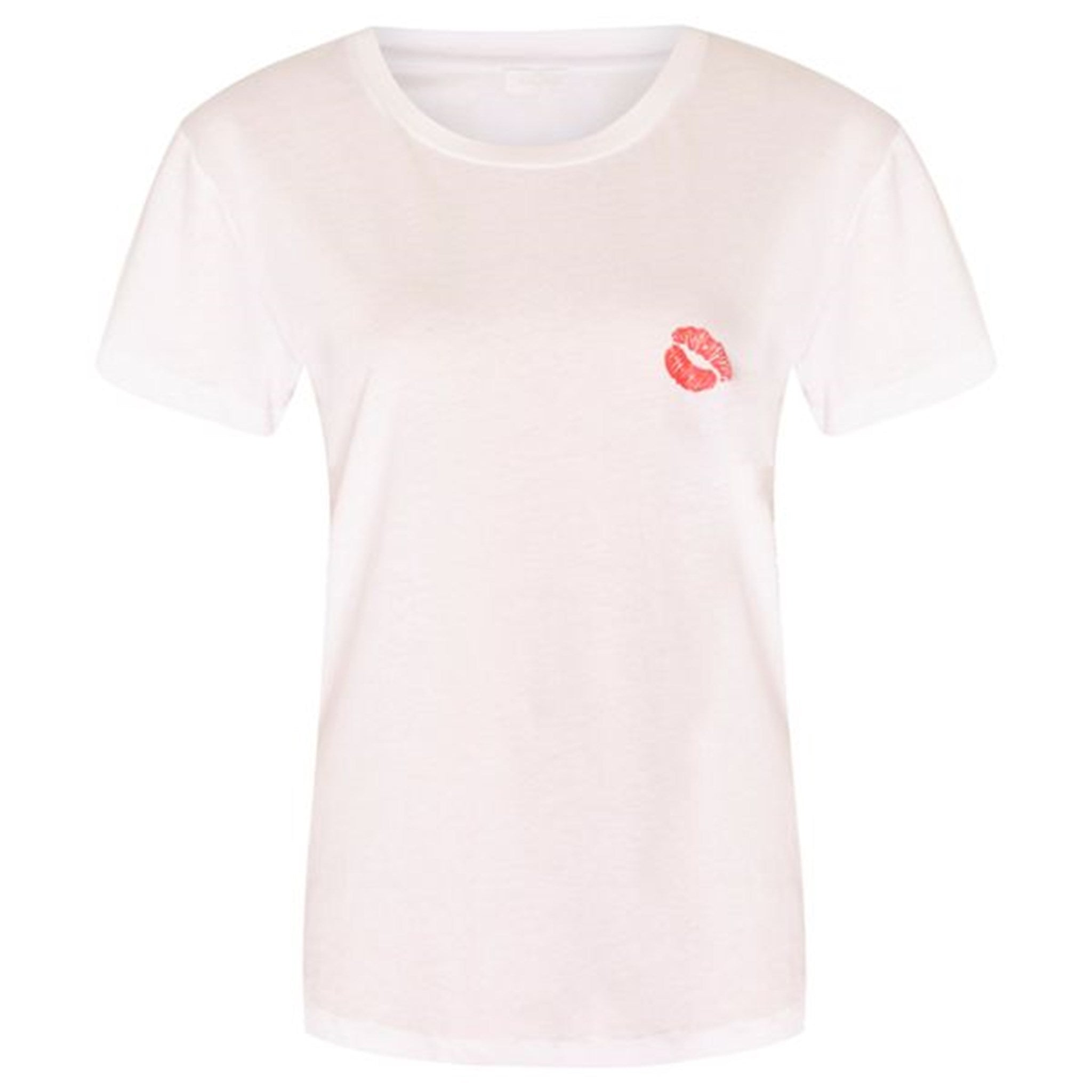 Lala Berlin Cara Lips T-shirt White - Str. 2 år