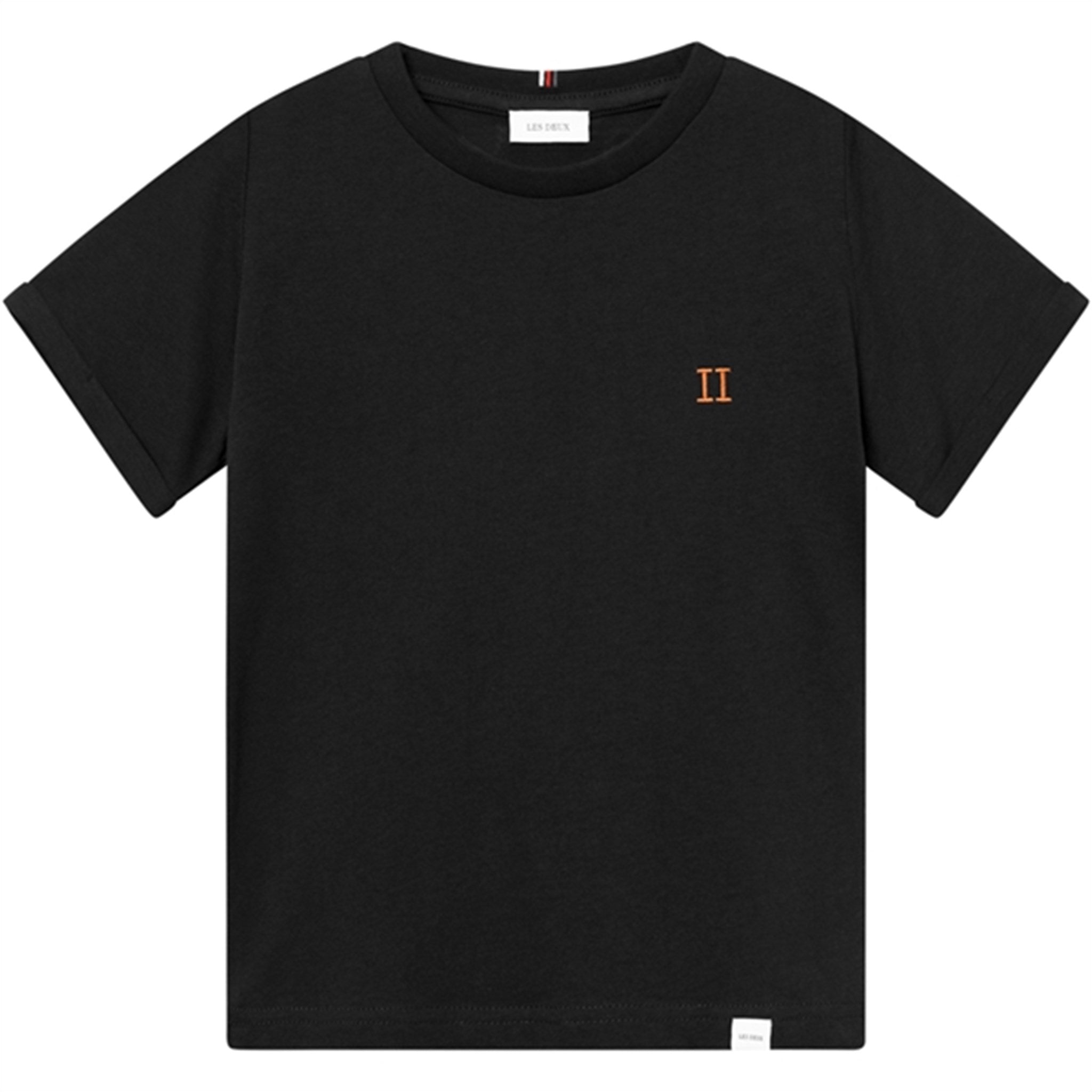 Les Deux Kids Black/Orange Nørregaard T-Shirt - Str. 98/104