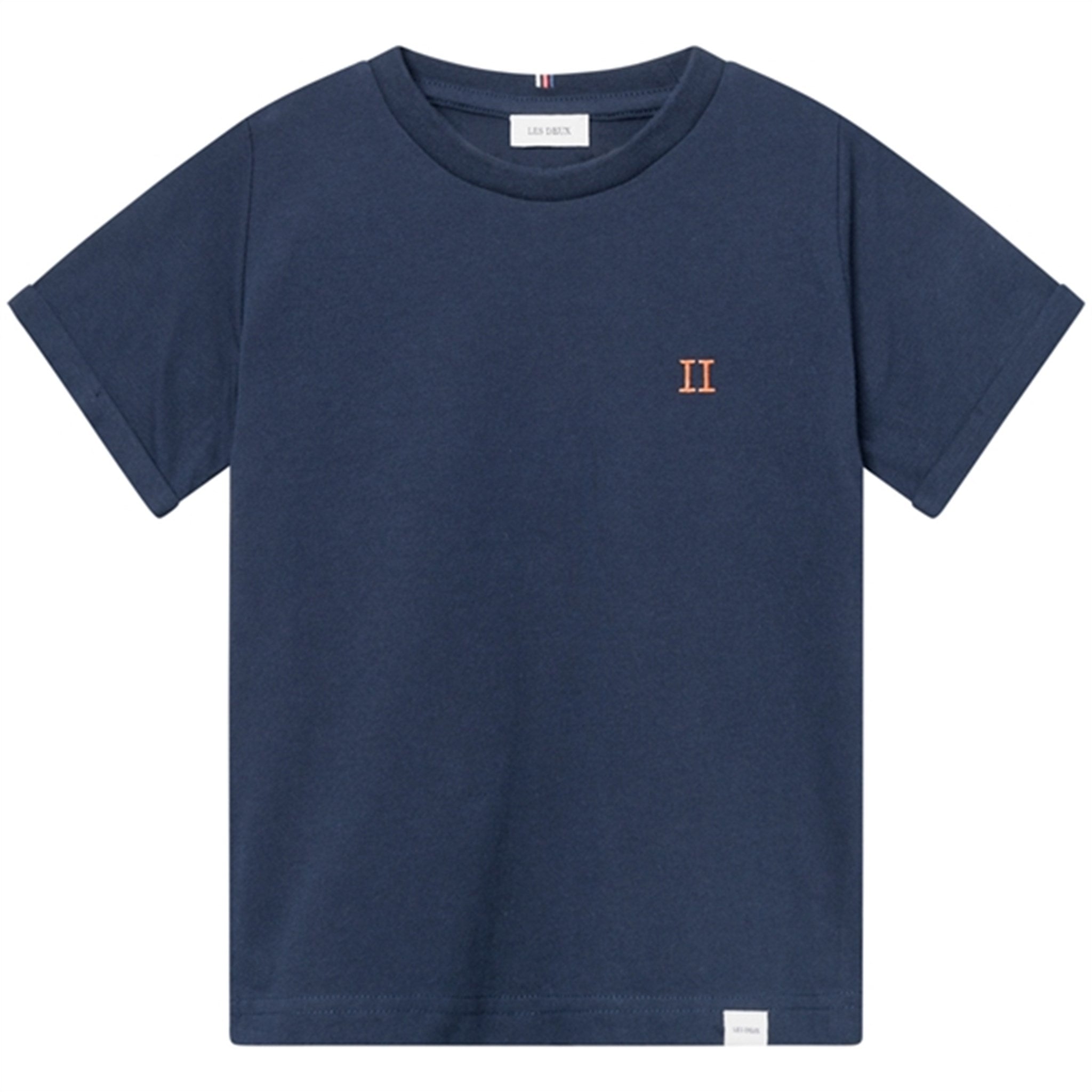 Les Deux Kids Dark Navy/Orange Nørregaard T-Shirt - Str. 146/152