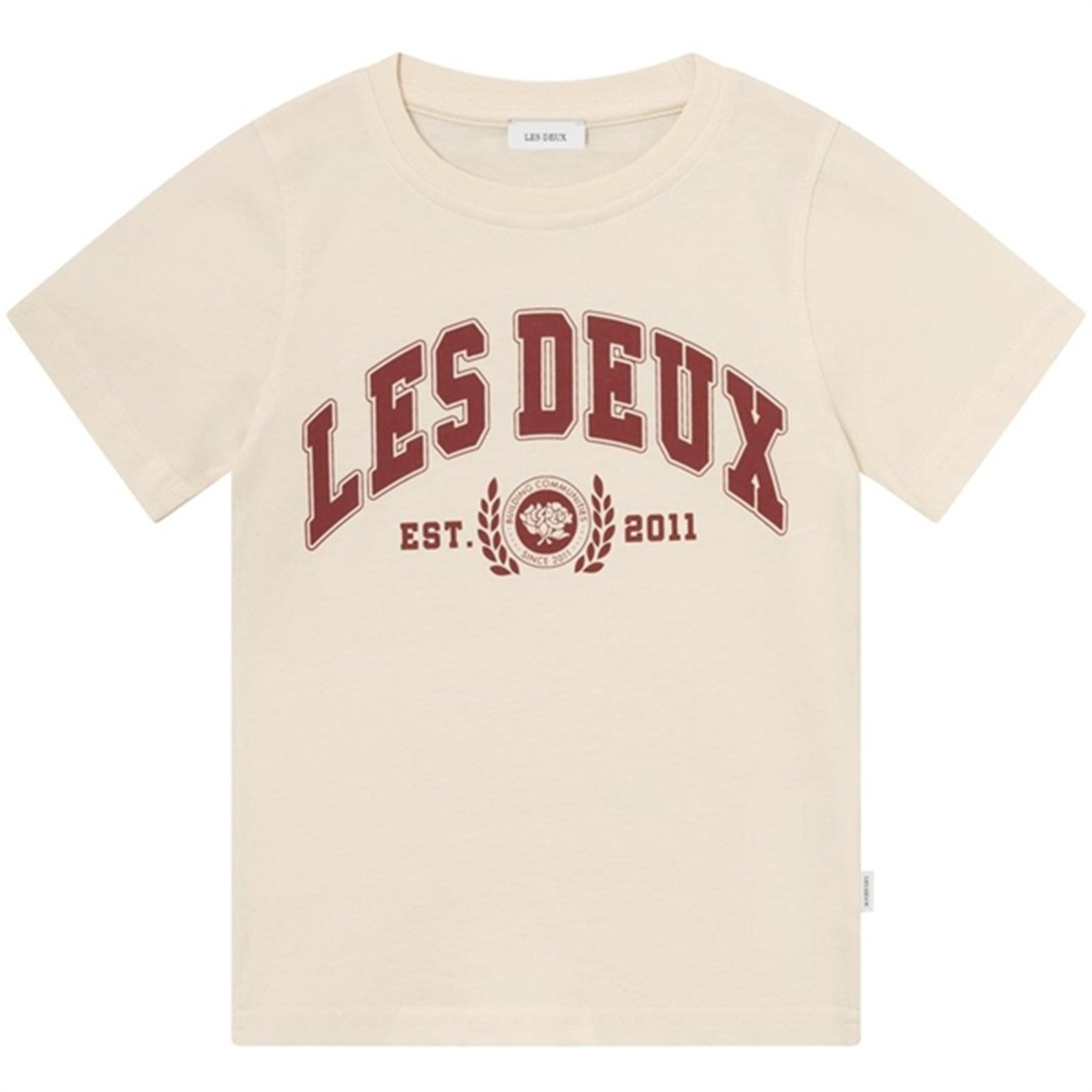 Les Deux Kids Light Ivory/Burnt Red University T-Shirt - Str. 158/164