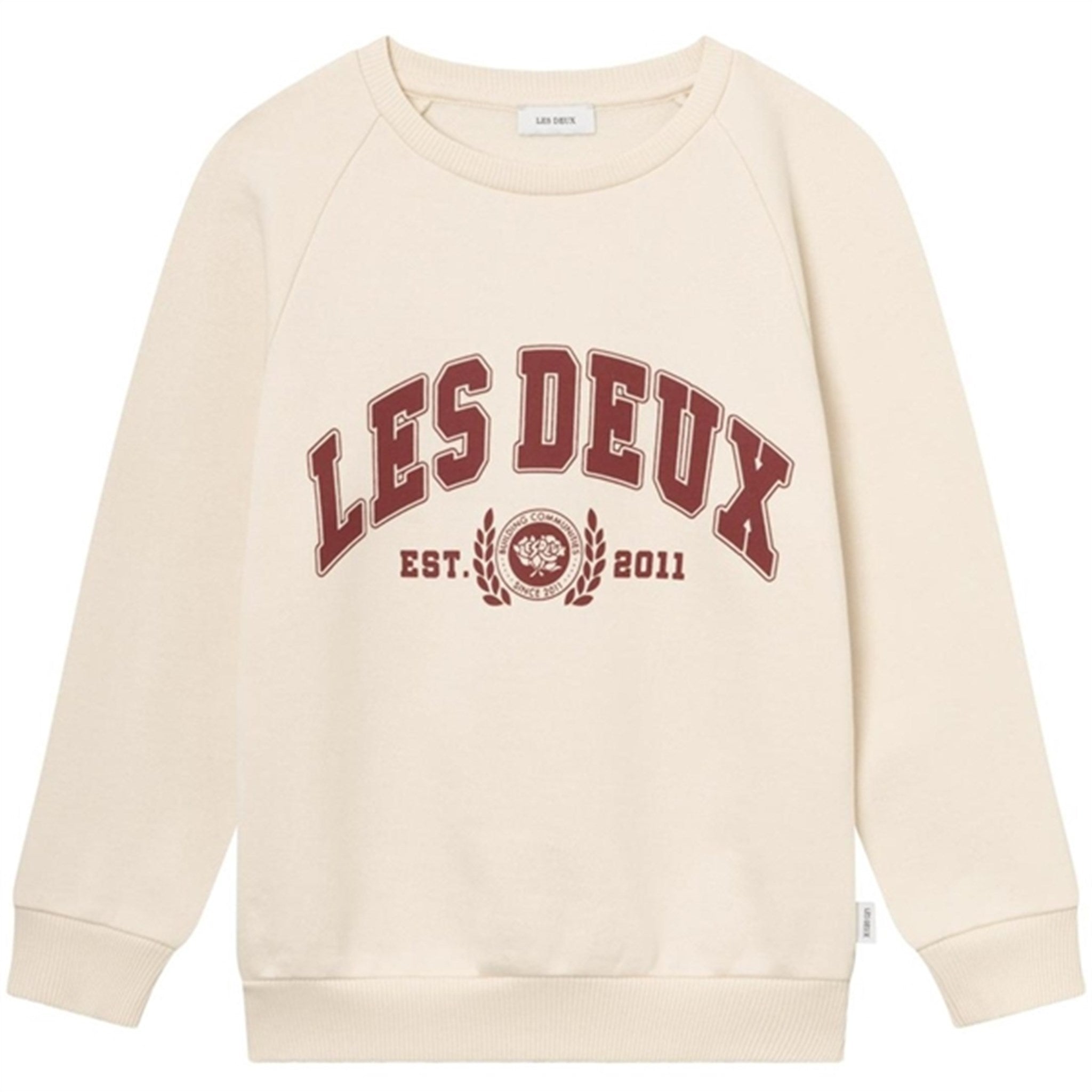 Les Deux Kids Light Ivory/Burnt Red University Sweatshirt - Str. 98/104