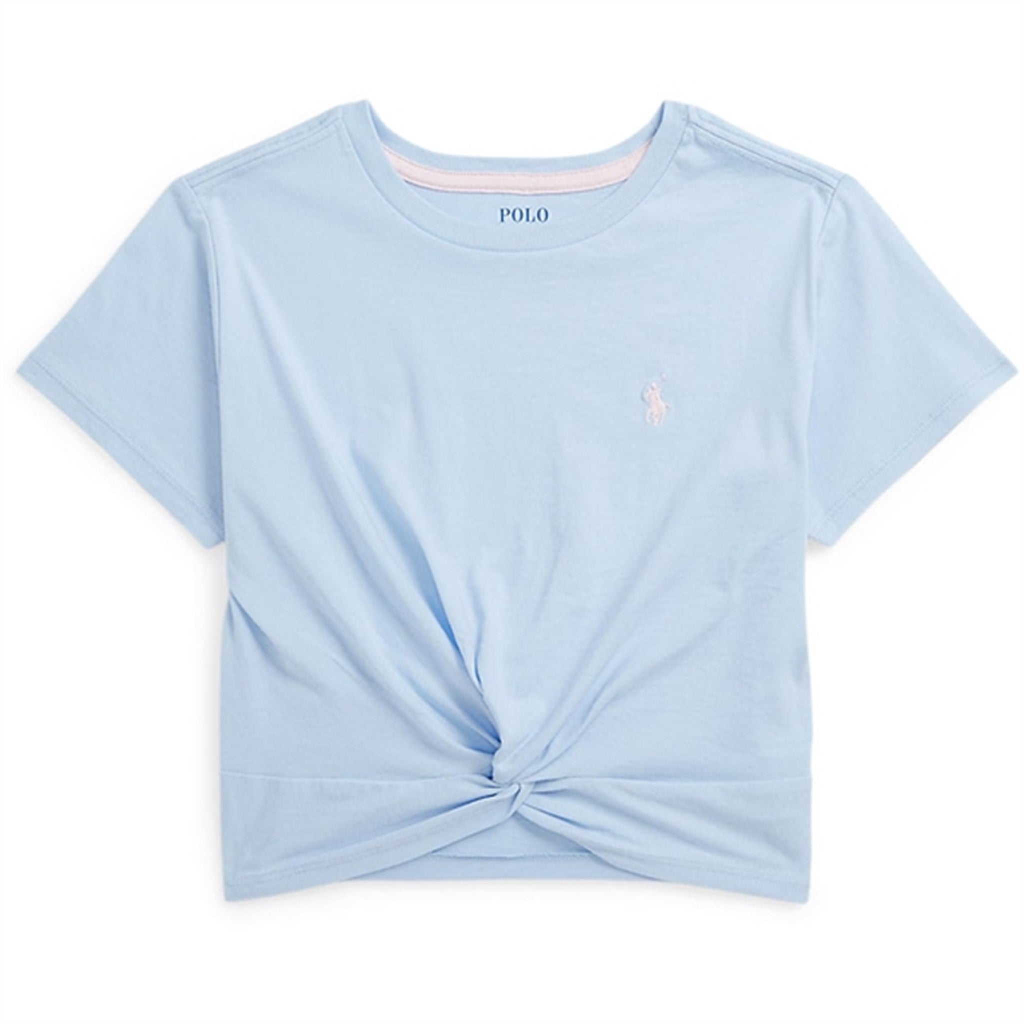 Polo Ralph Lauren Girl T-Shirt Bluebell m. Hint Of Pink - Str. S/7 år