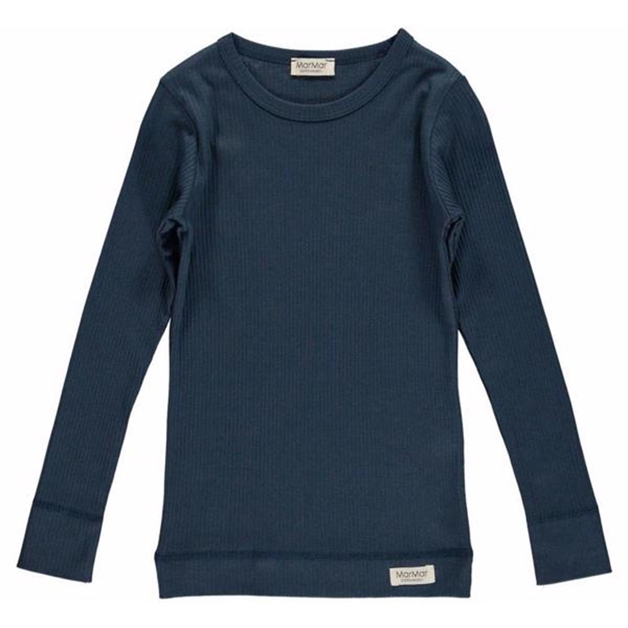 MarMar Modal T-Shirt Plain L/Æ Blue - Str. 10 år/140 cm