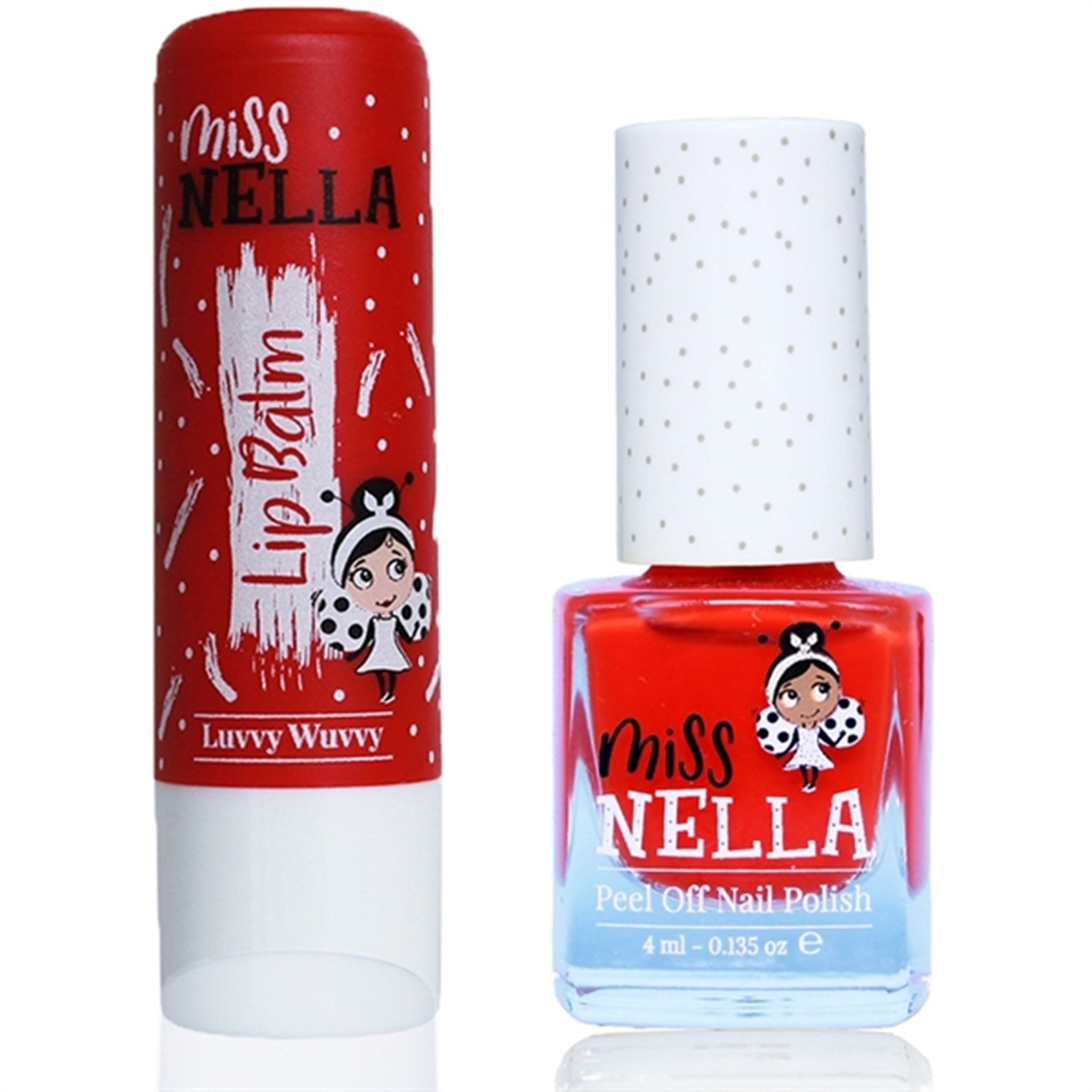 Miss Nella Lip Balm LUVVY WUVVY + Neglelak Strawberry Mâ Creame