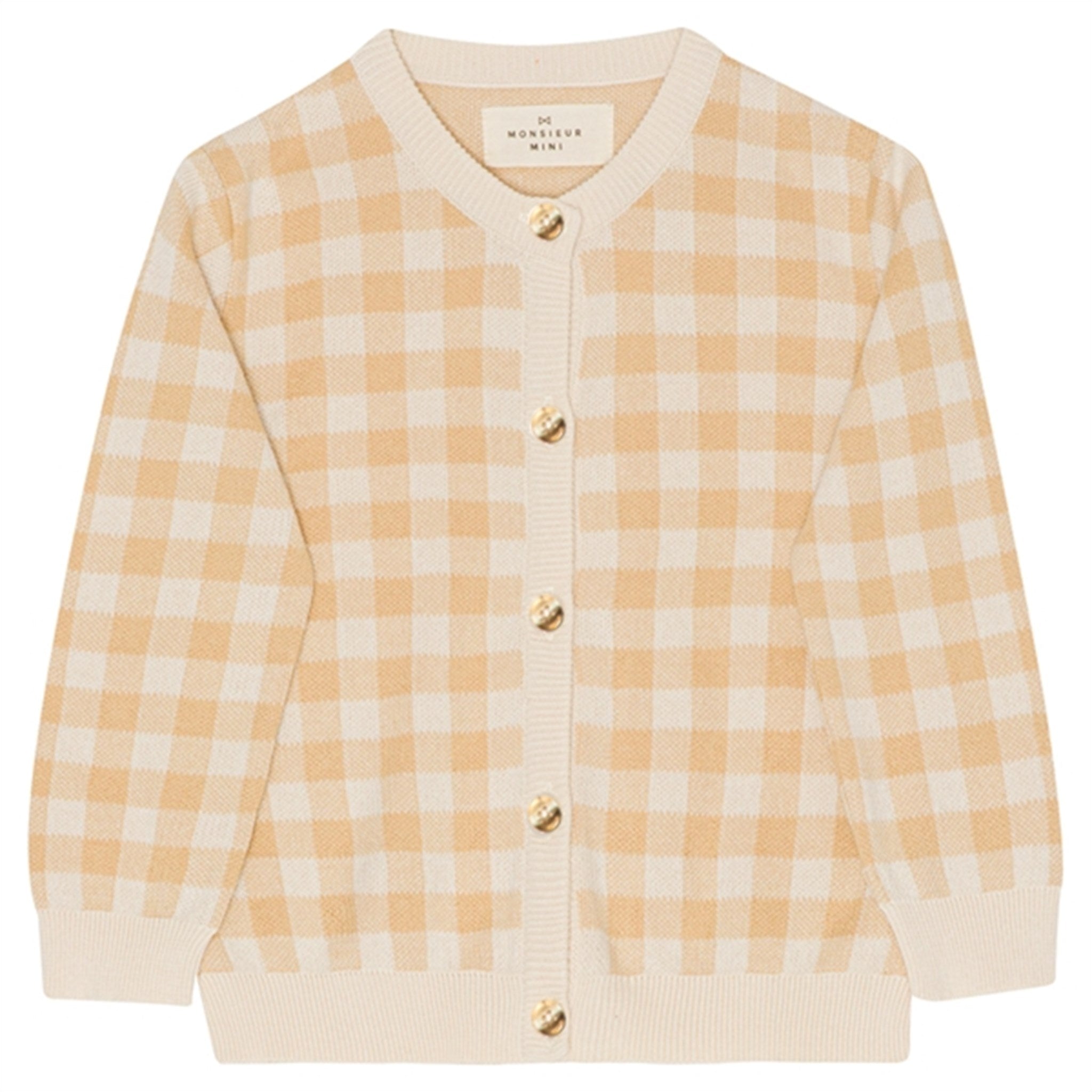 Monsieur Mini Gingham Cardigan - Str. 6/9 mdr