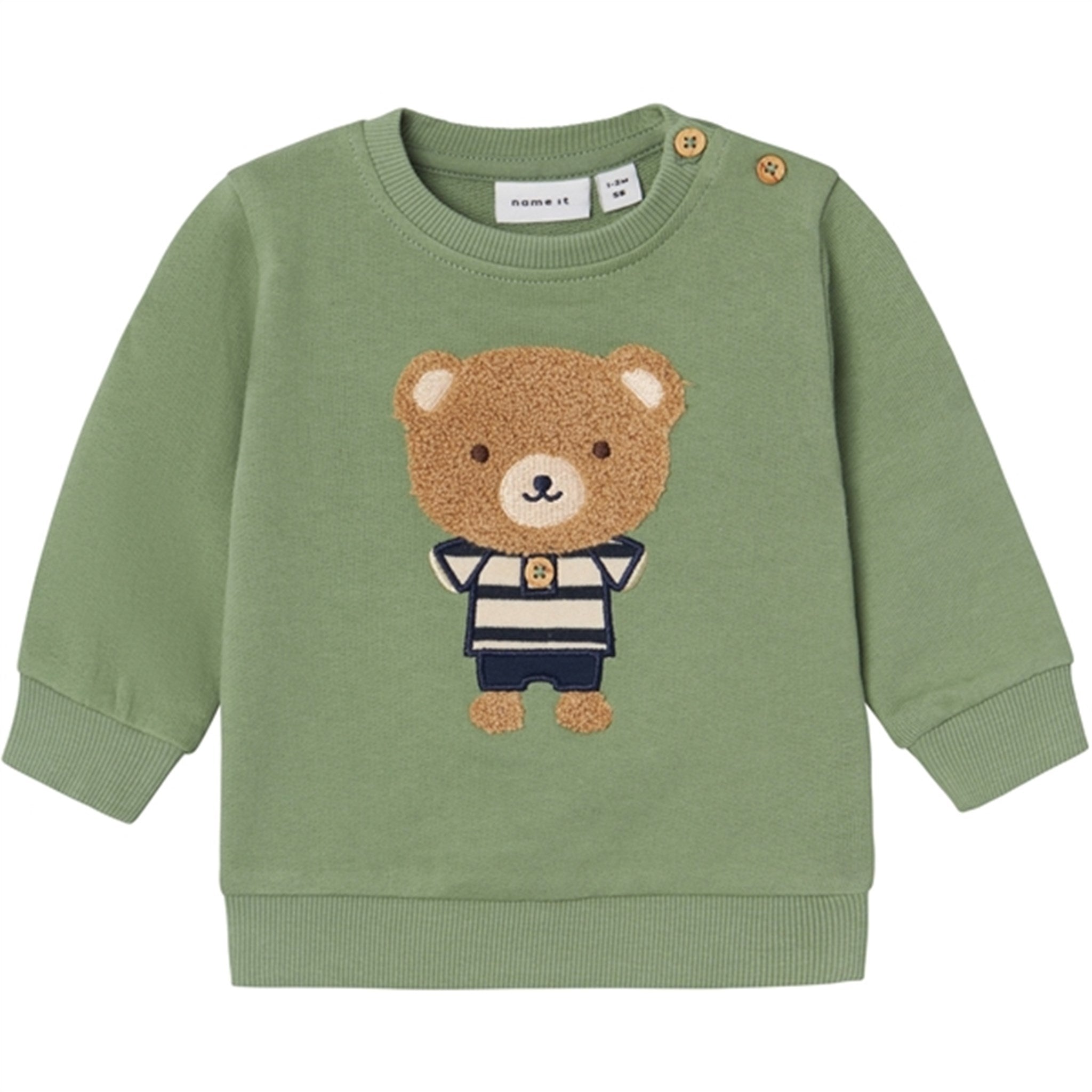 Name it Hedge Green Bennos Sweatshirt - Str. 80