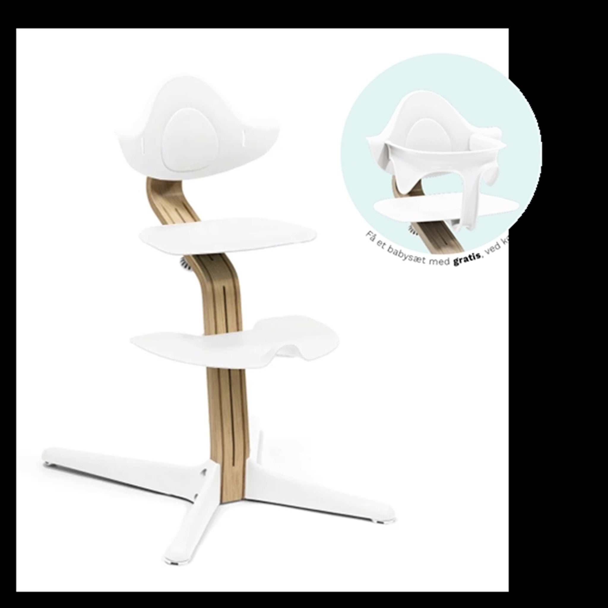 StokkeÂ® NomiÂ® Stol Eg White Inkl. Babysæt