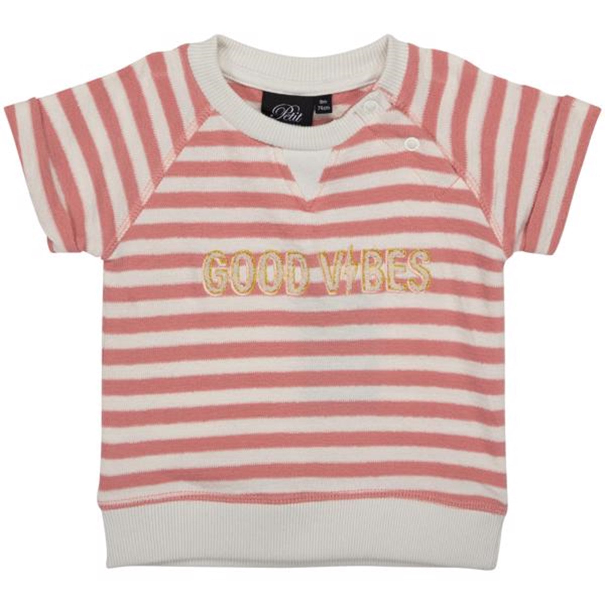 Sofie Schnoor Pink Off White Stripe T-shirt - Str. 74 cm