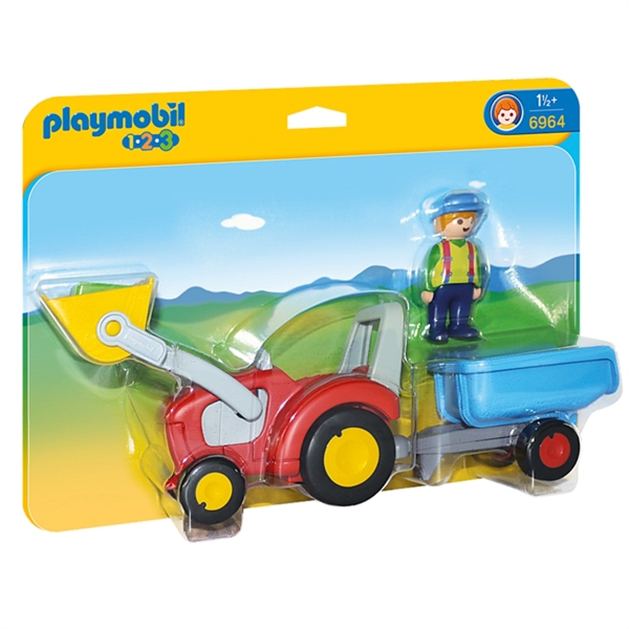 PlaymobilÂ® 1.2.3 - Landmand med Traktor og Anhænger
