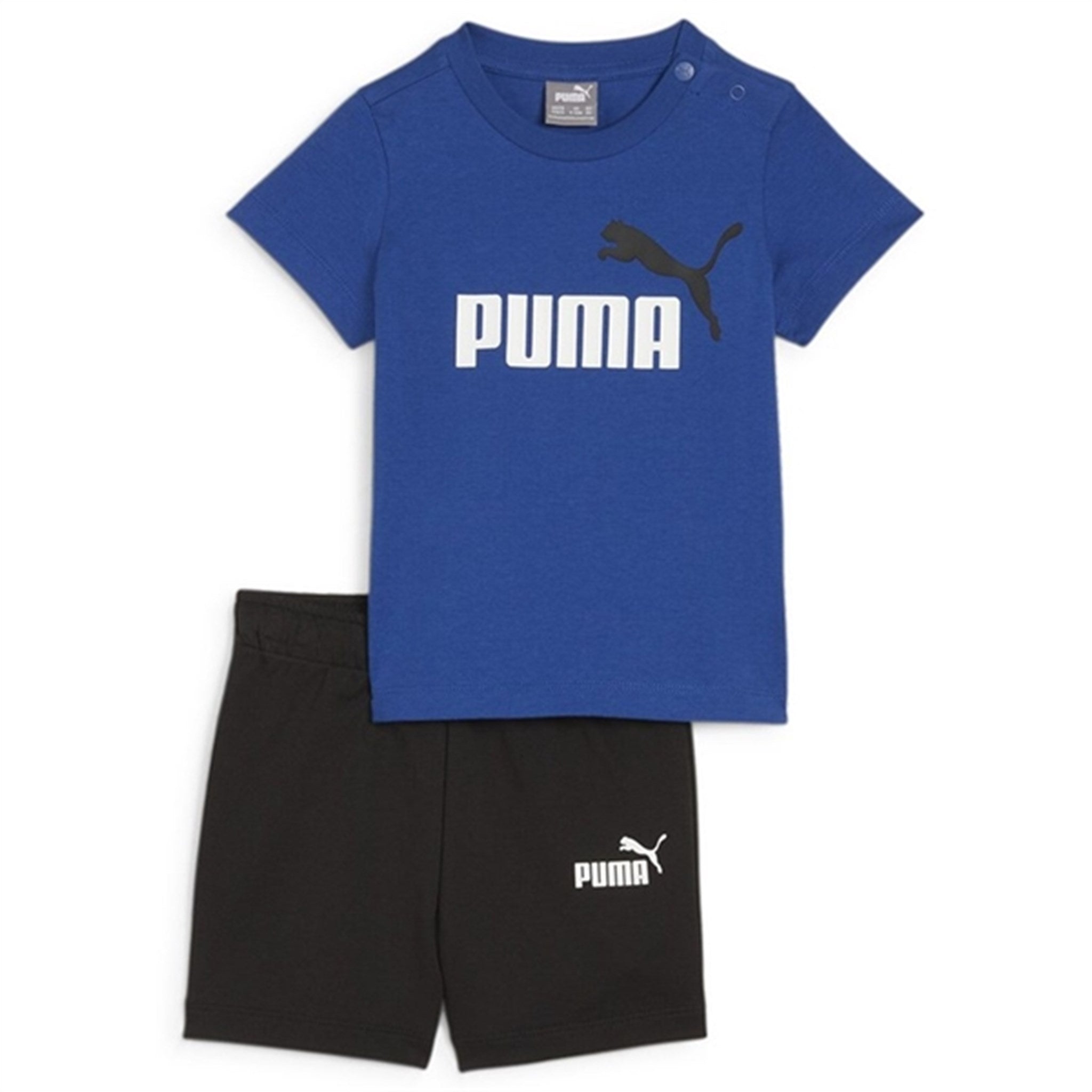 Puma Minicats T-Shirt Og Shorts Sæt Blue - Str. 86