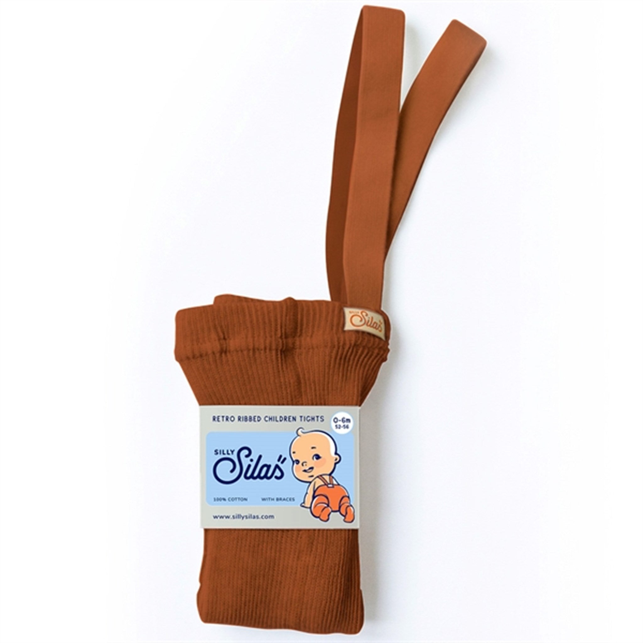Silly Silas Footed Tights Cinnamon - Str. 3-6 mdr
