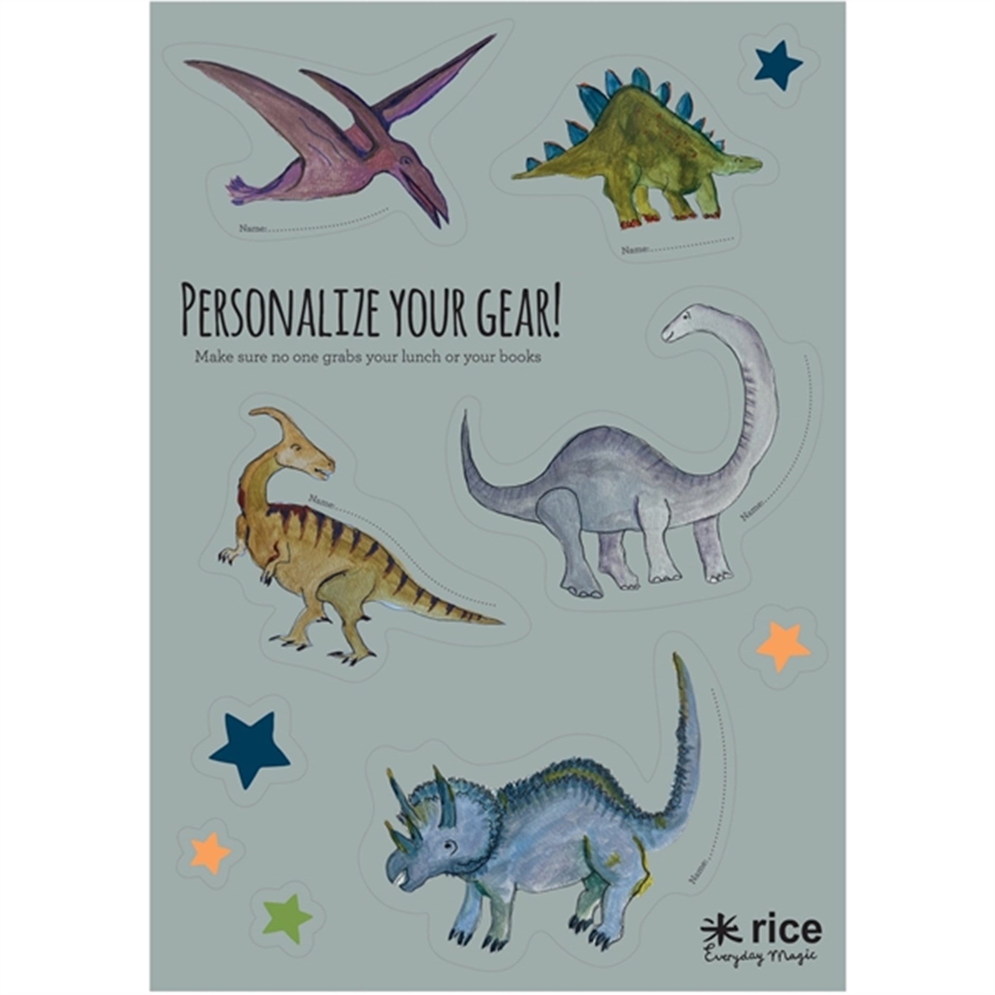 Billede af RICE Dinosaur Theme Klistermærker til Madkasse