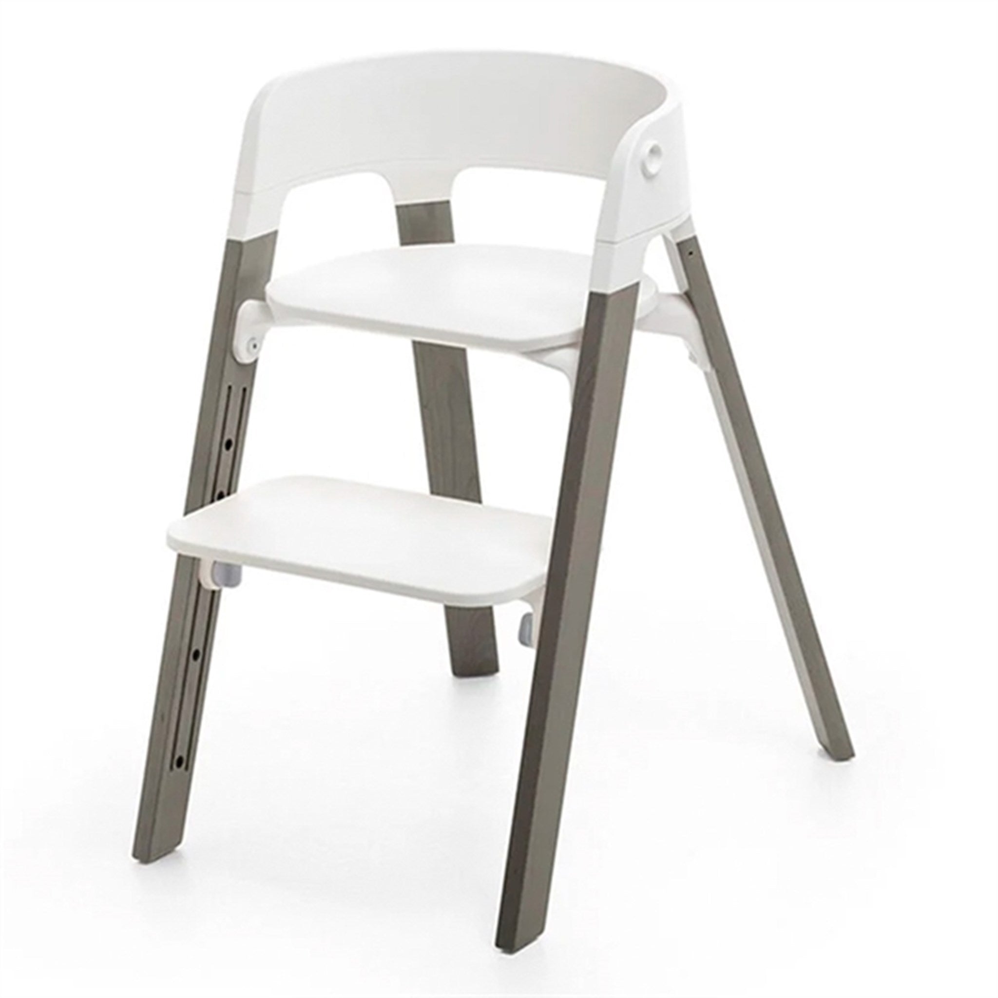 StokkeÂ® Stepsâ¢ Chair White Hazy Grey