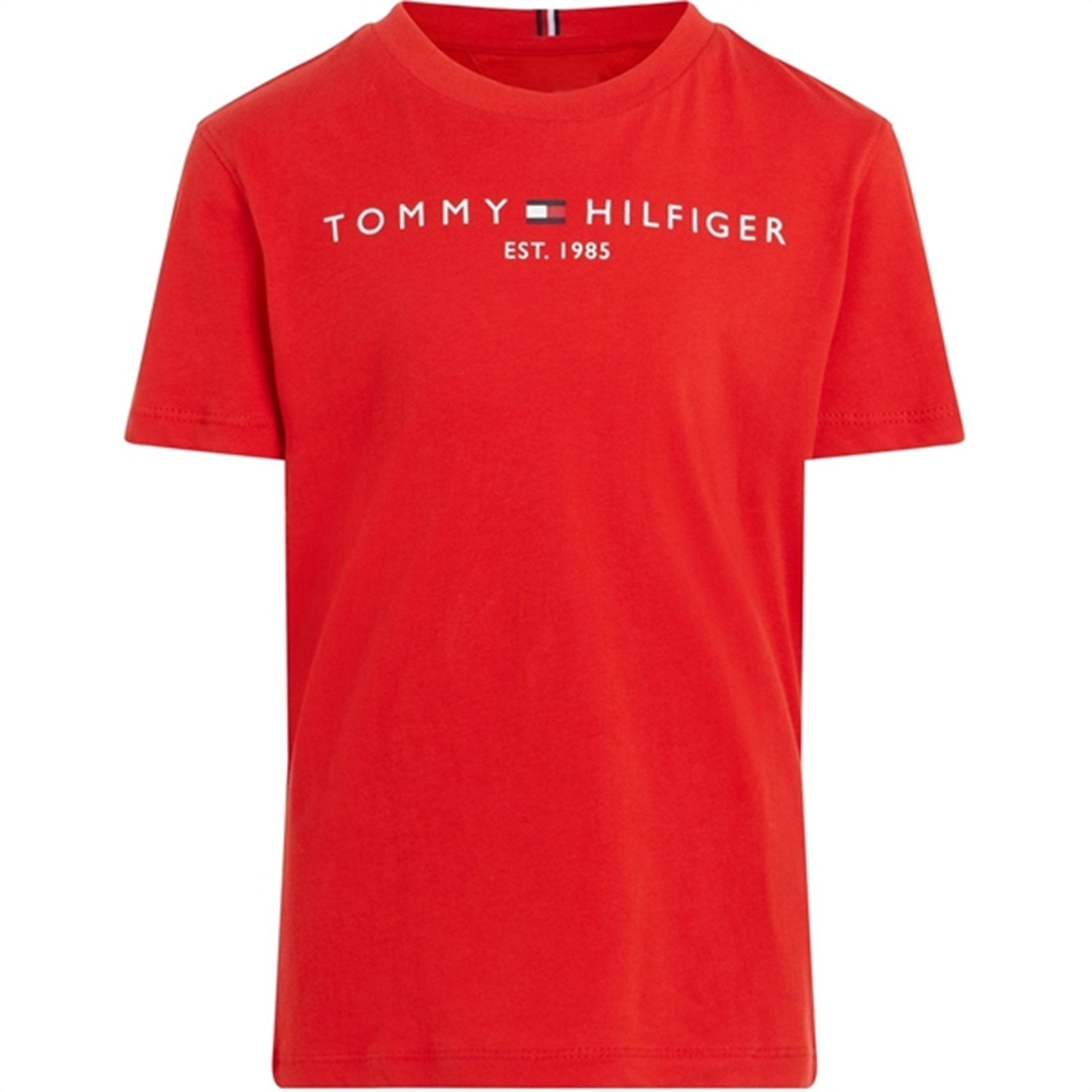 Tommy Hilfiger Essential T-Shirt Deep Crimson - Str. 10 år