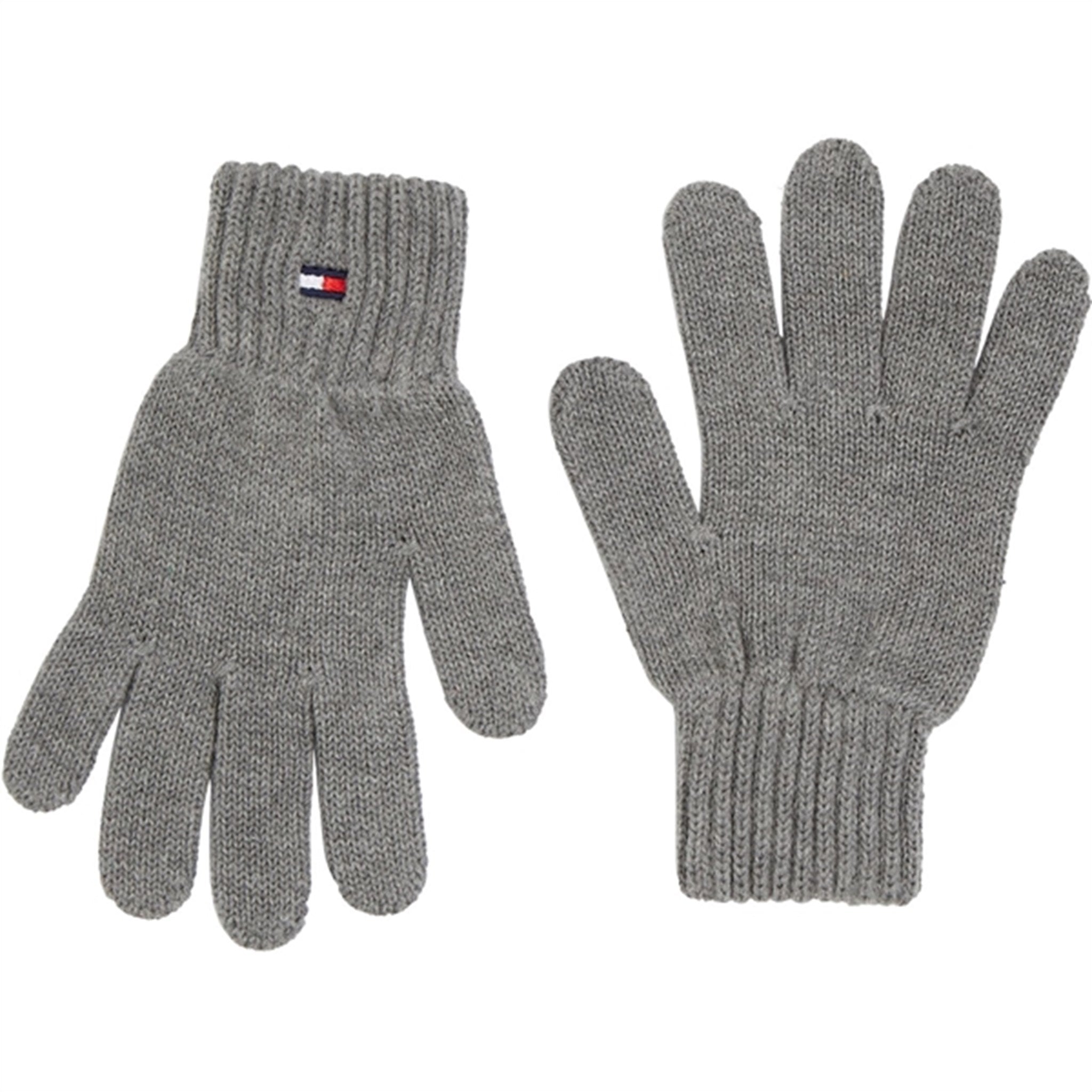 Tommy Hilfiger Small Flag Gloves Light Grey Heather - Str. L/XL