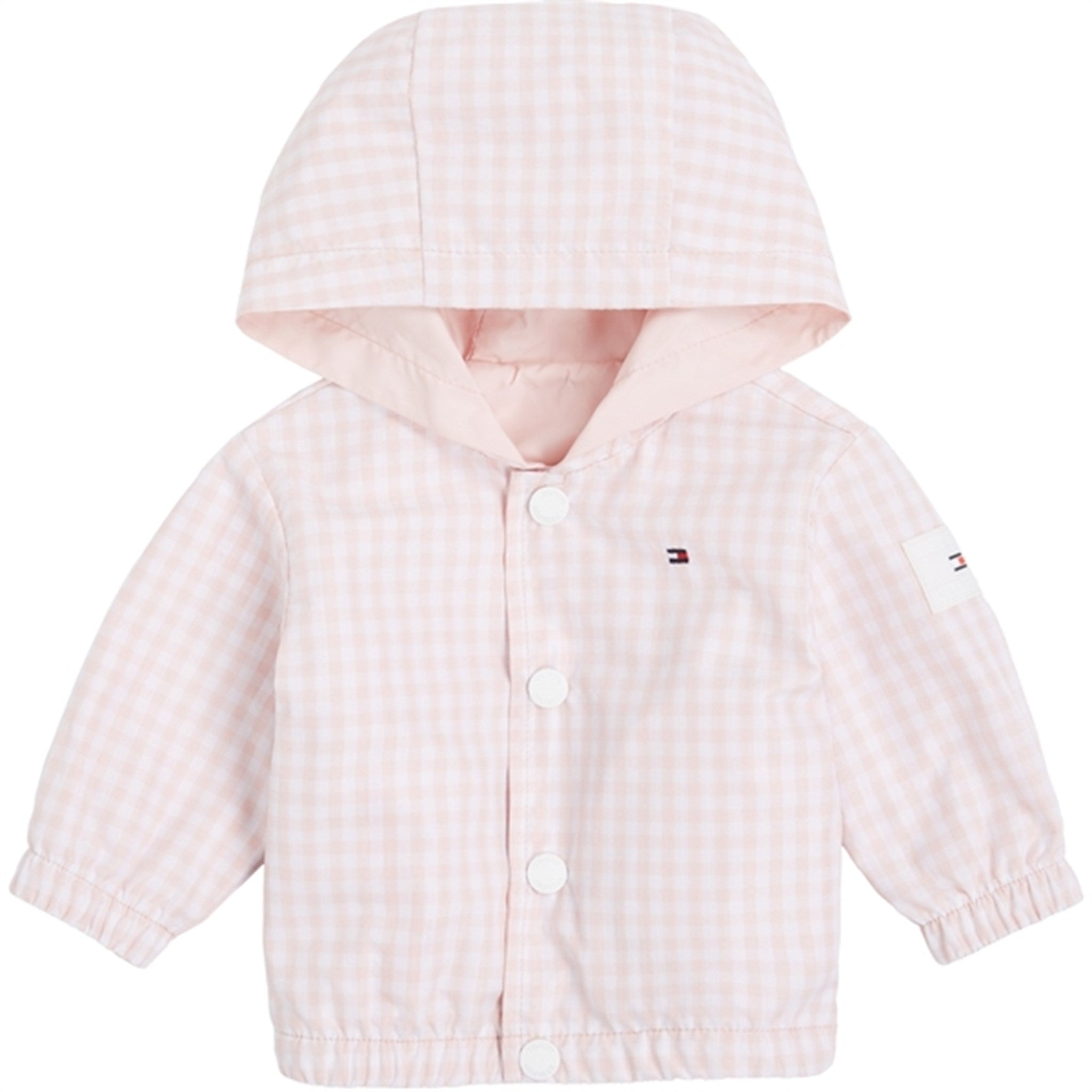 Tommy Hilfiger Baby Reversible Gingham Jakke White / Pink Check - Str. 74