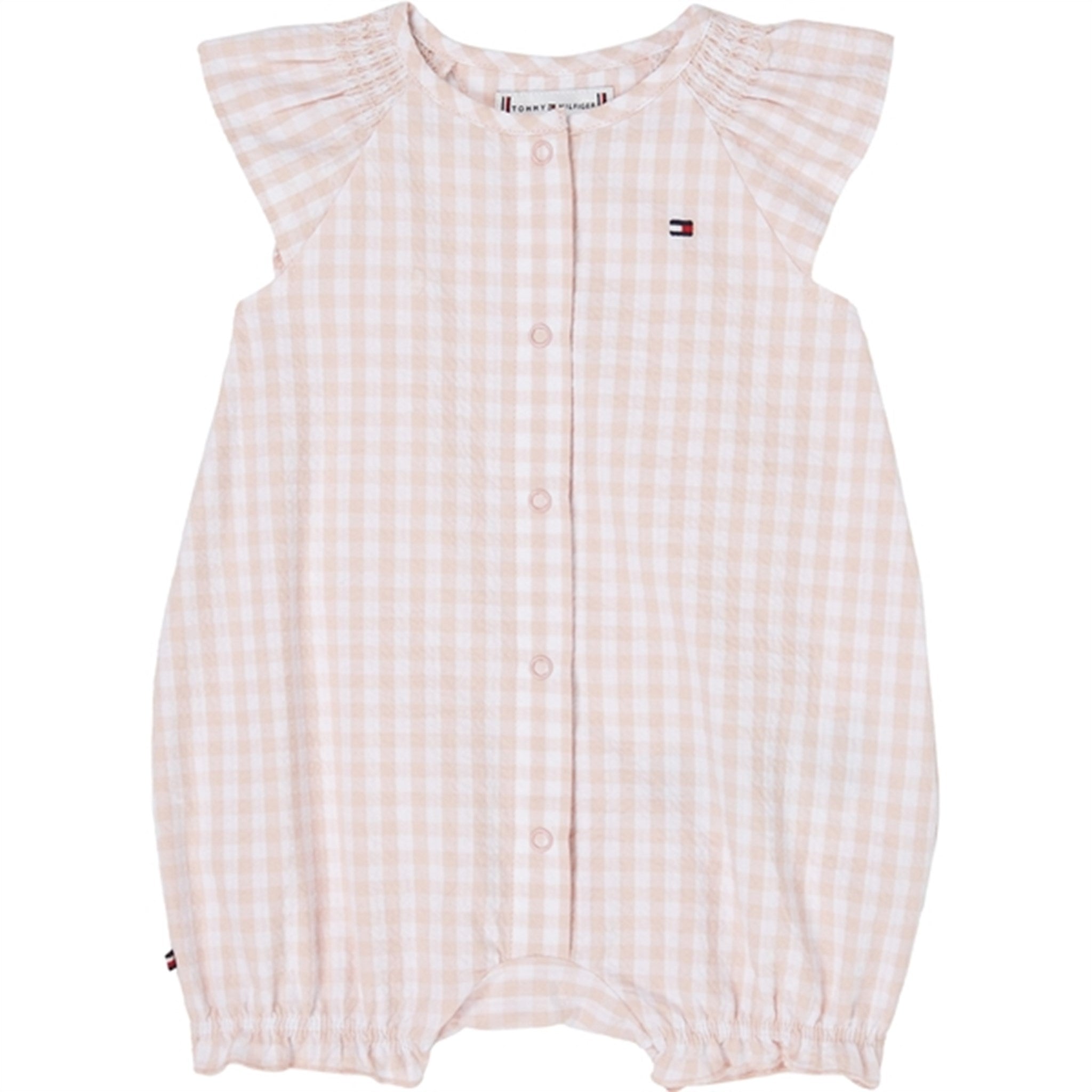 Tommy Hilfiger Baby Ruffle Gingham Sommerdragt White / Pink Check - Str. 74
