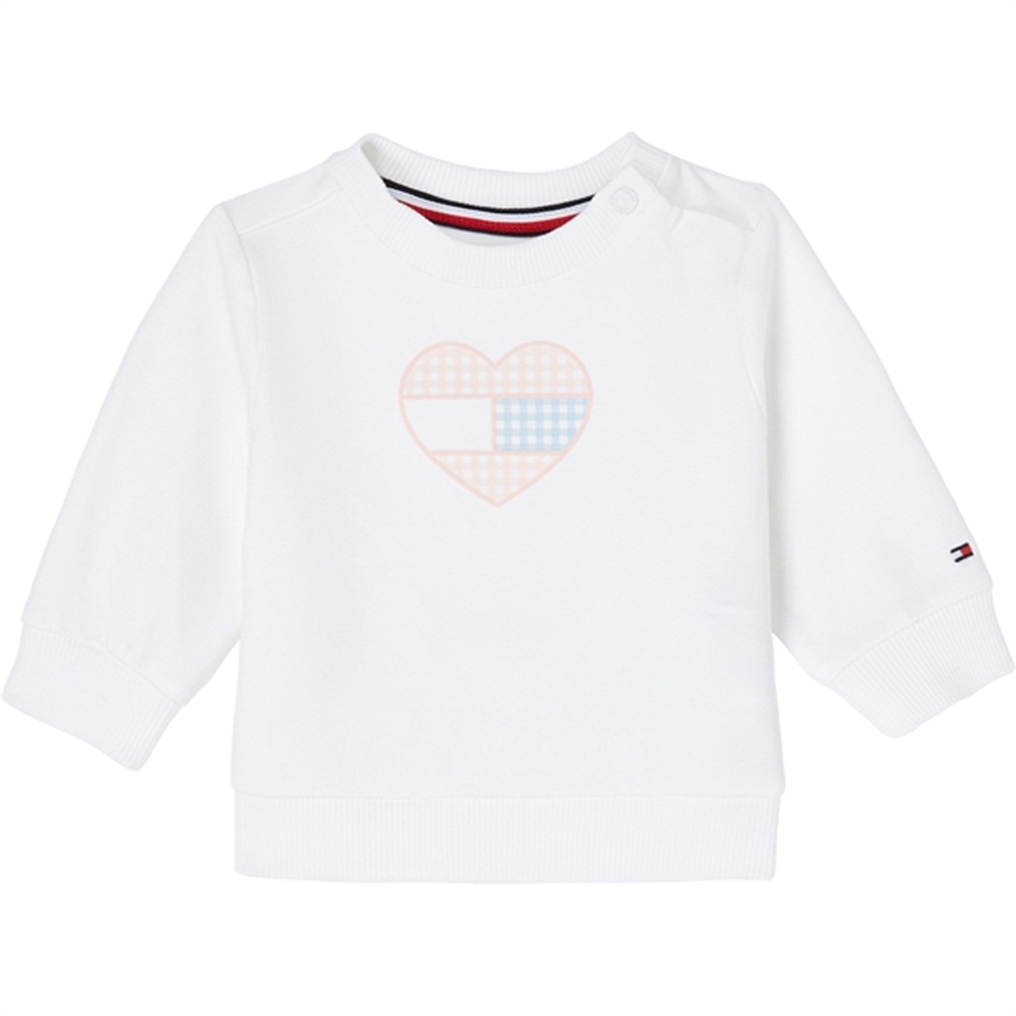 Tommy Hilfiger Baby Gingham Flag Sweatshirt White - Str. 62