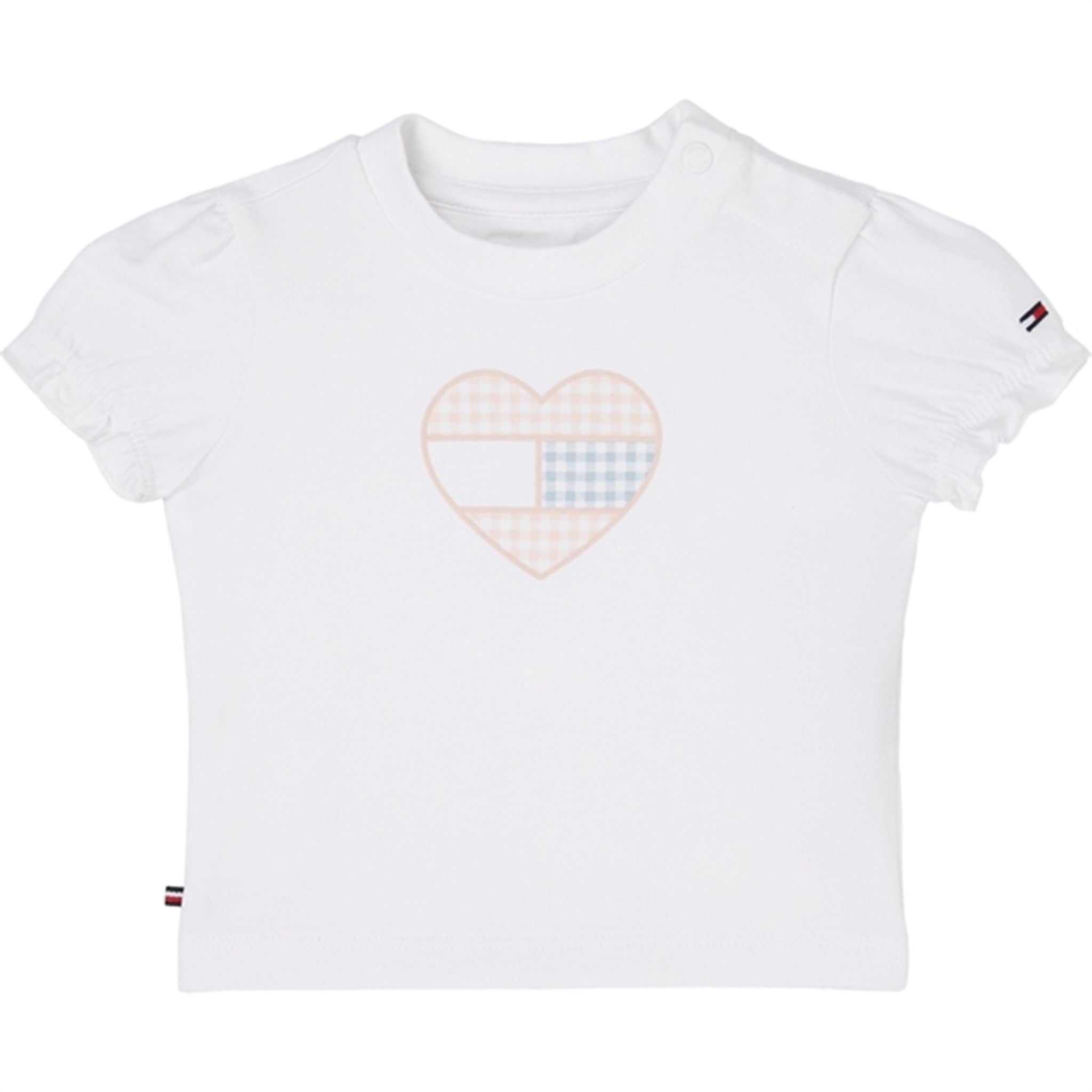 Tommy Hilfiger Baby Ruffle Gingham Flag T-Shirt White - Str. 68