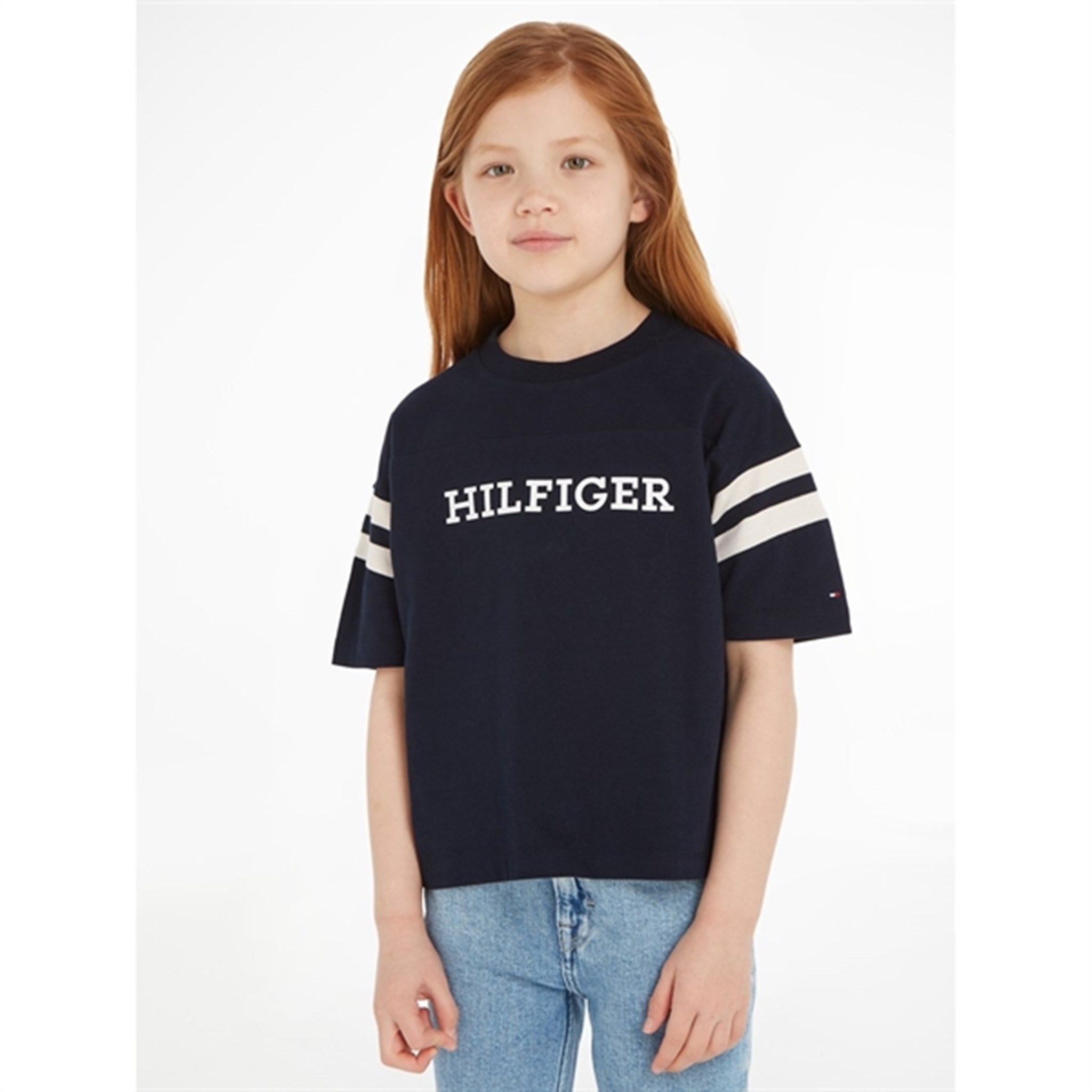 Tommy Hilfiger Monotype Varsity T-shirt Desert Sky - Str. 8 år