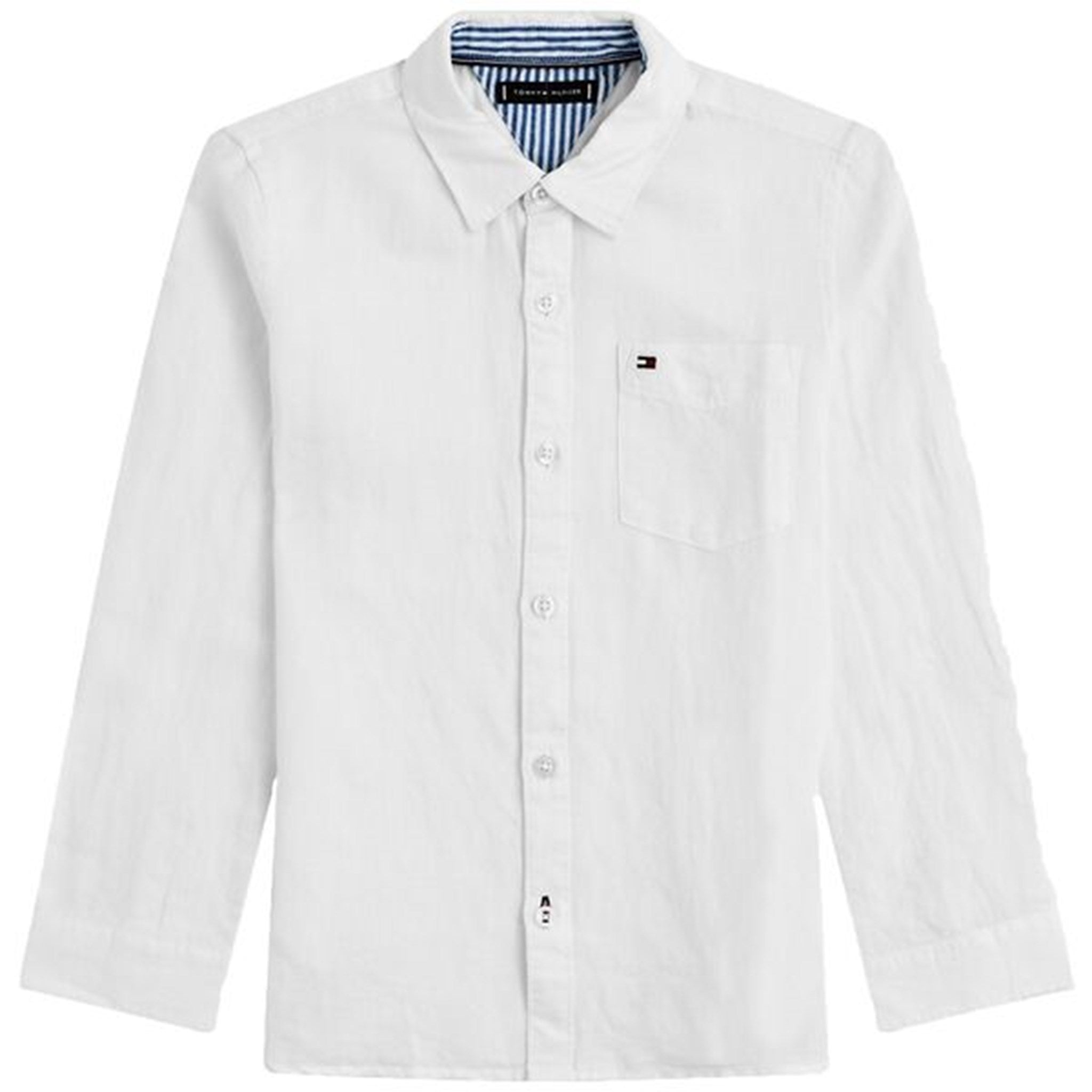 Tommy Hilfiger Essential Cotton Skjorte White - Str. 104 cm/4 år