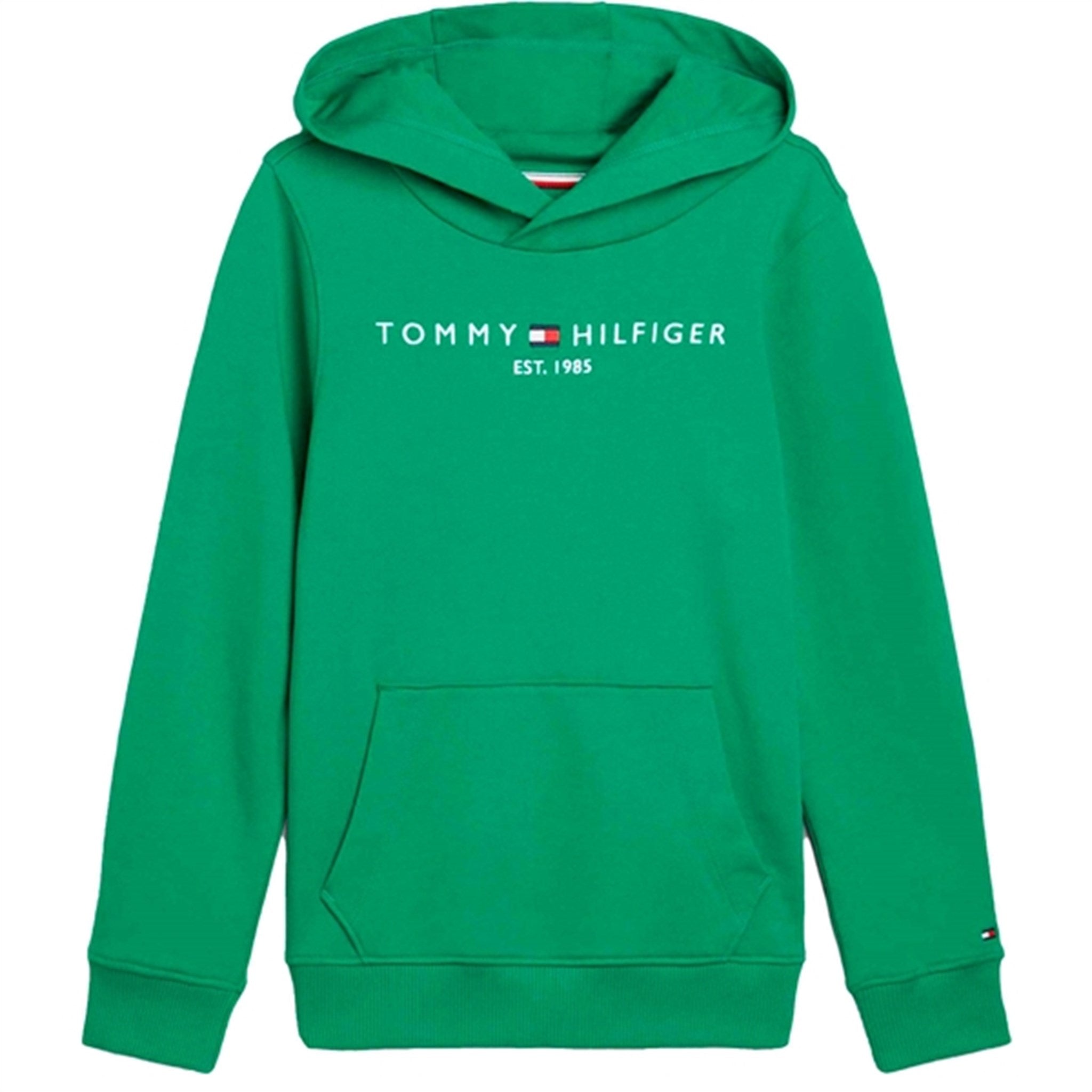Tommy Hilfiger Essential Hættetrøje Olympic Green - Str. 116 cm/6 år