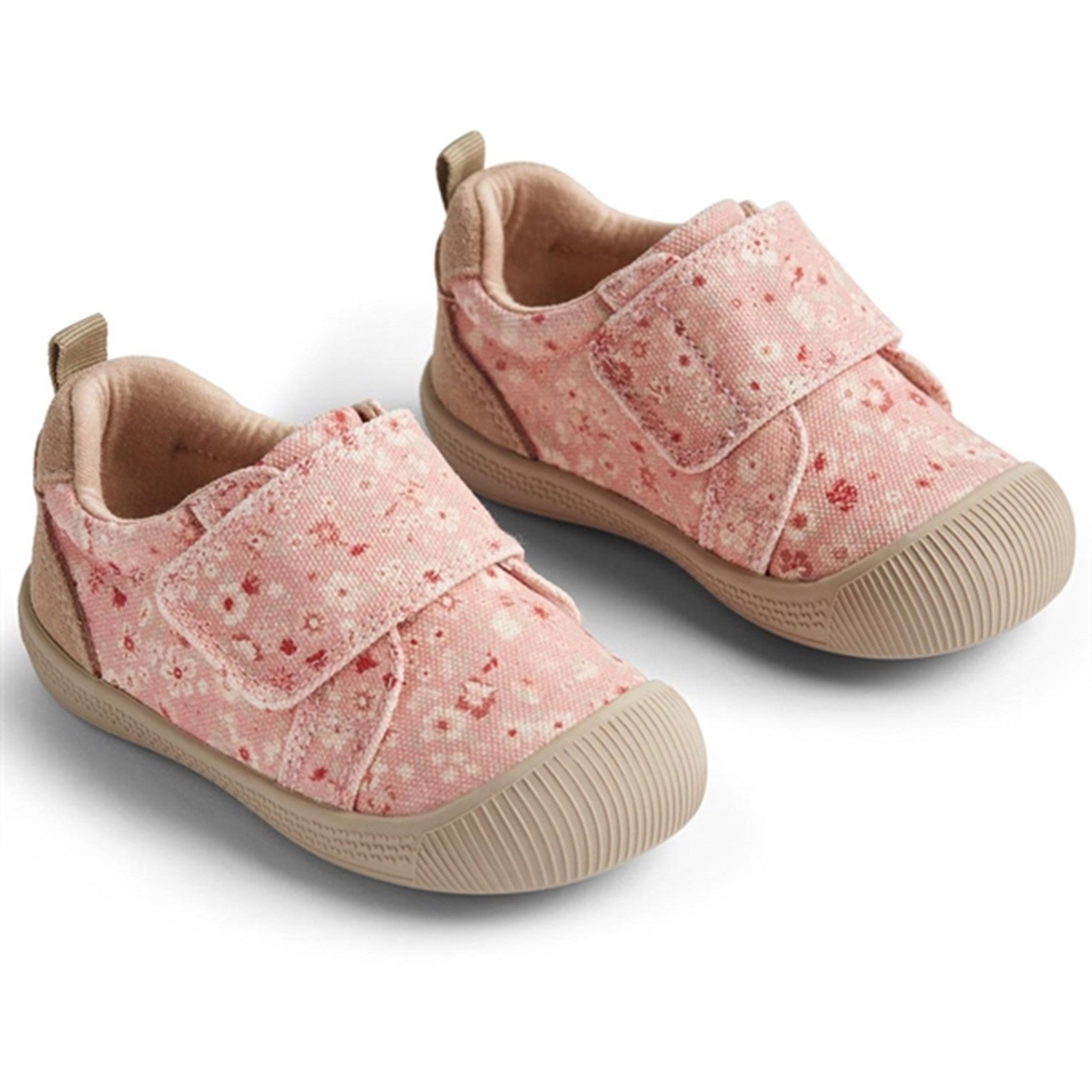 Wheat Sko Prewalker Velcro Kei Print Rosette Flowers - Str. 20