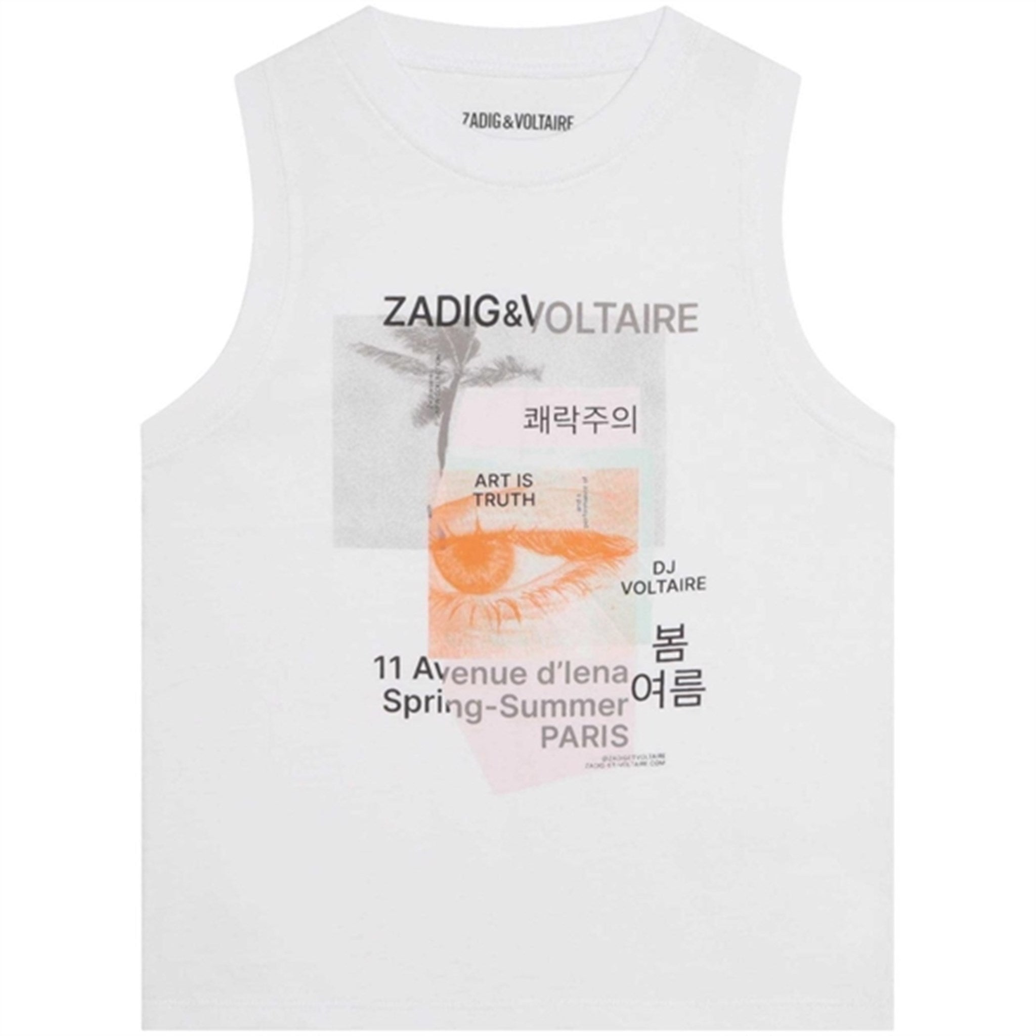 Zadig & Voltaire Tank Top White - Str. 8 år