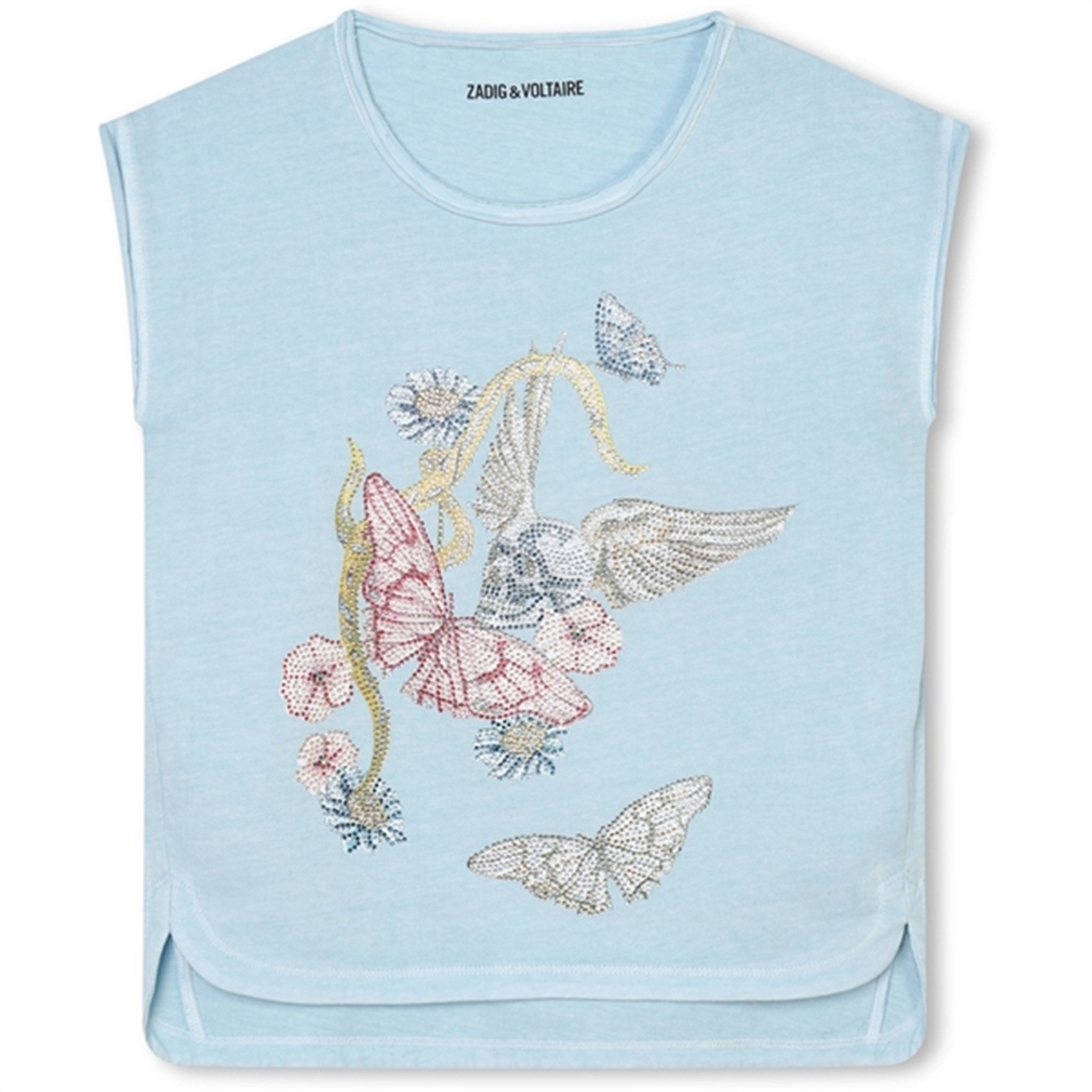 Zadig & Voltaire Pale Blue T-shirt - Str. 12 år