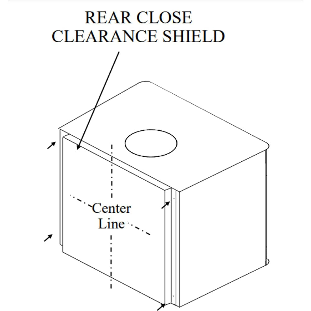 Buck Stove Close Clearance Shield for Model 21 Wood Stove
