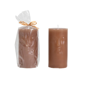 Unscented Face Pillar Candle Tall - Houss on Bishop