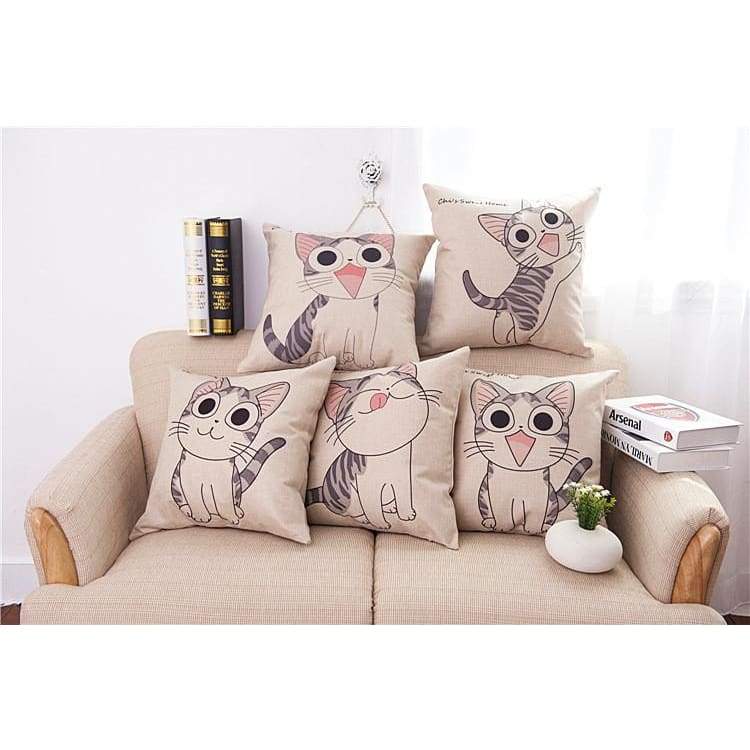 Tac City Goods Co. - Cat Printed Cotton Cushion