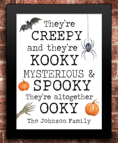 Creepy & Kooky Halloween Print – Hypolita Co.
