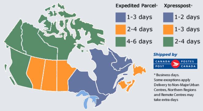 Canada Shipping Map