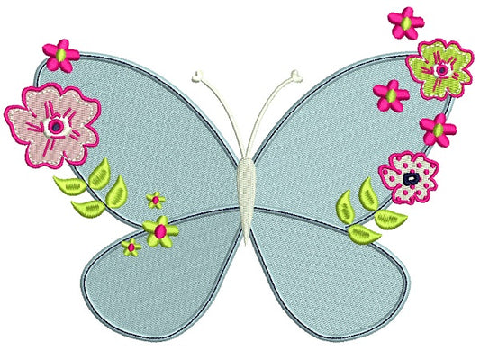 Butterfly Applique Machine Embroidery Design NO:1132 – JoyousEmbroidery