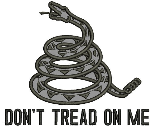 DON'T TREAD ON Me Gadsden Flag Snake Yellow Embroidered Patch