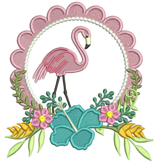 Floral Flamingo Sewing Machine Cover 