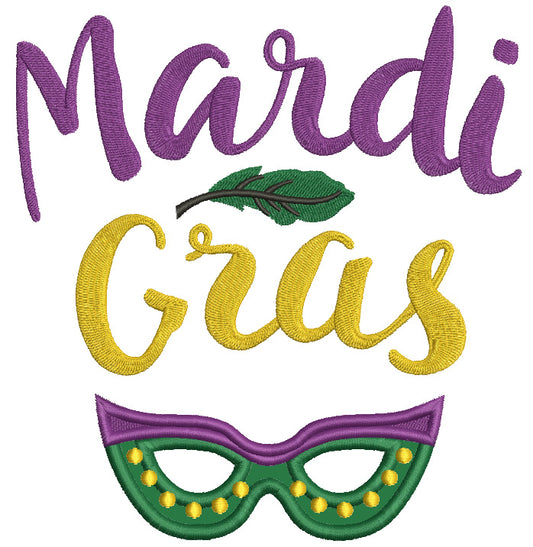 Mardi Gras Feather Mask Embroidery Design - Sewing Divine