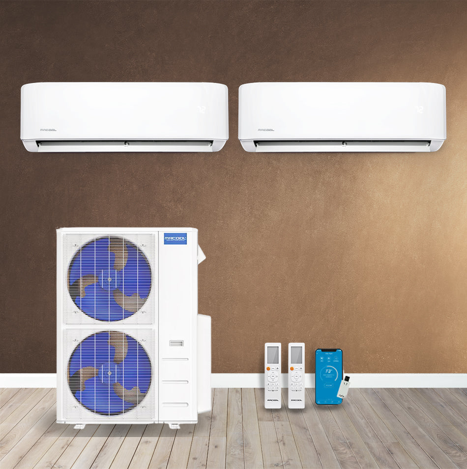 MRCOOL® DIY® 48K BTU 4-Ton 2-Zone (18K + 24K) Ductless Mini-Split AC and Heat Pump