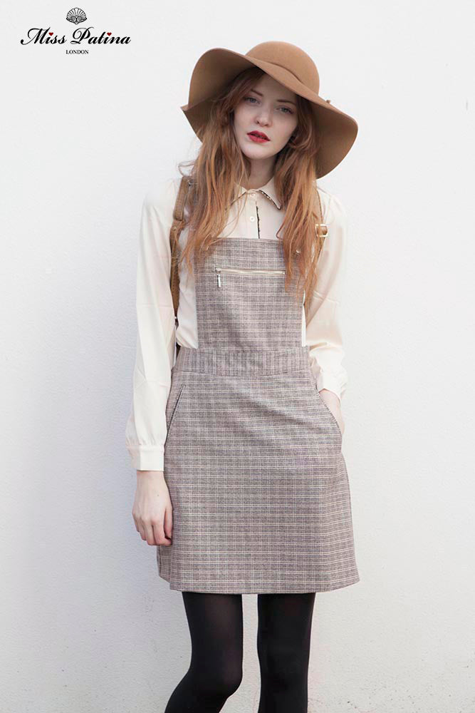 Portobello Pinafore (Grey Check)