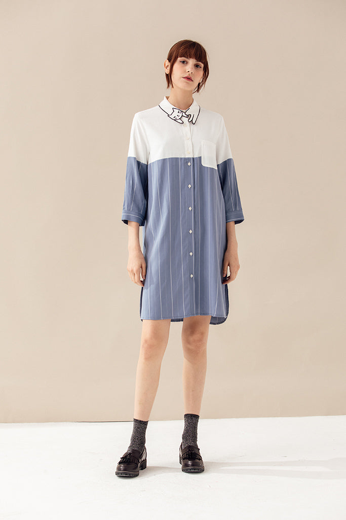 Alicia Kitten Shirt Dress