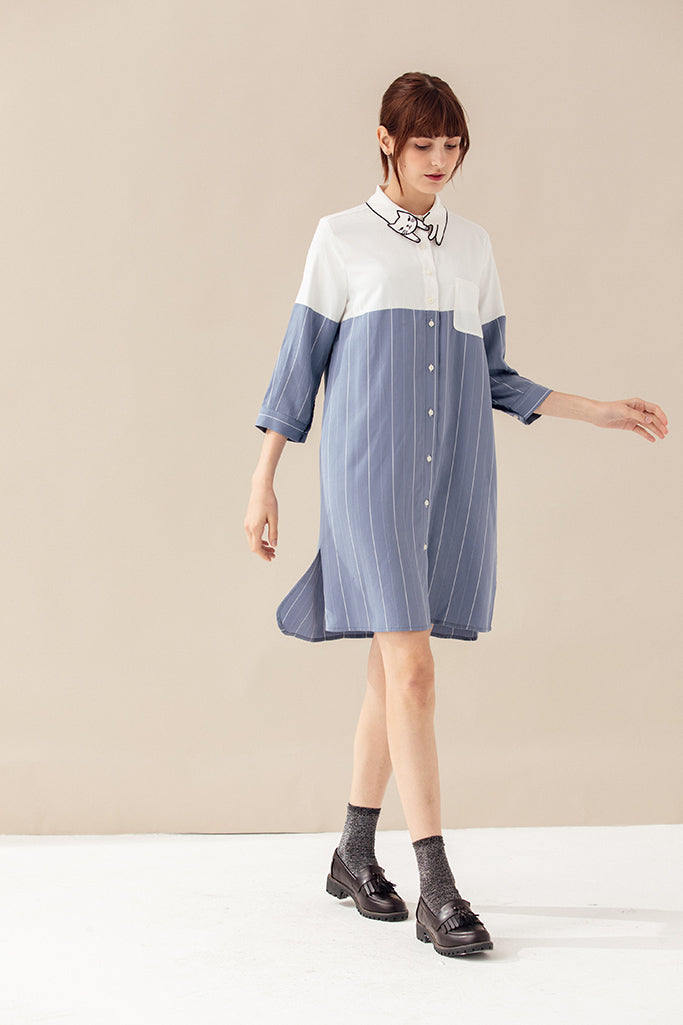 Alicia Kitten Shirt Dress