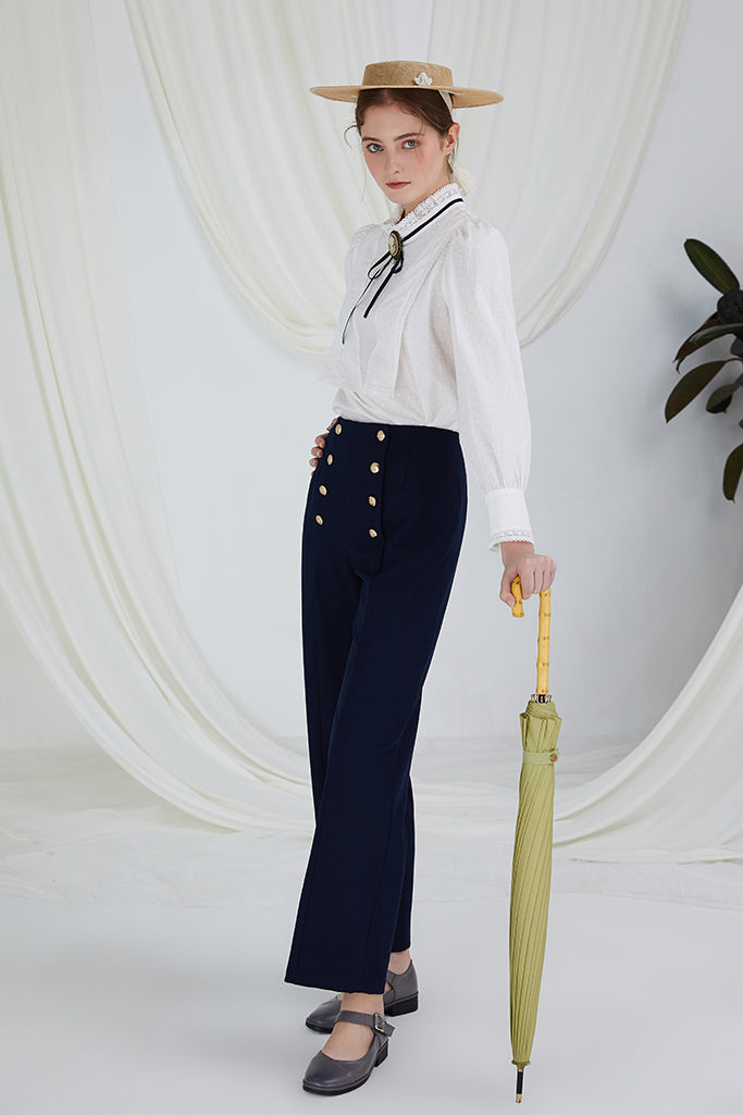 Marlene Trousers (Navy) 2