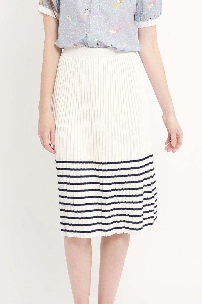 15SS-SKT-26 Nautical Rib Knit Pleated Skirt – 5