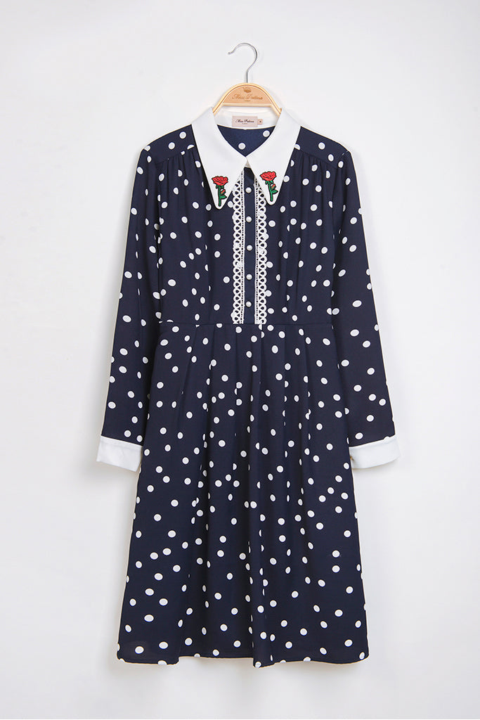 English Rose Dress (Navy)11