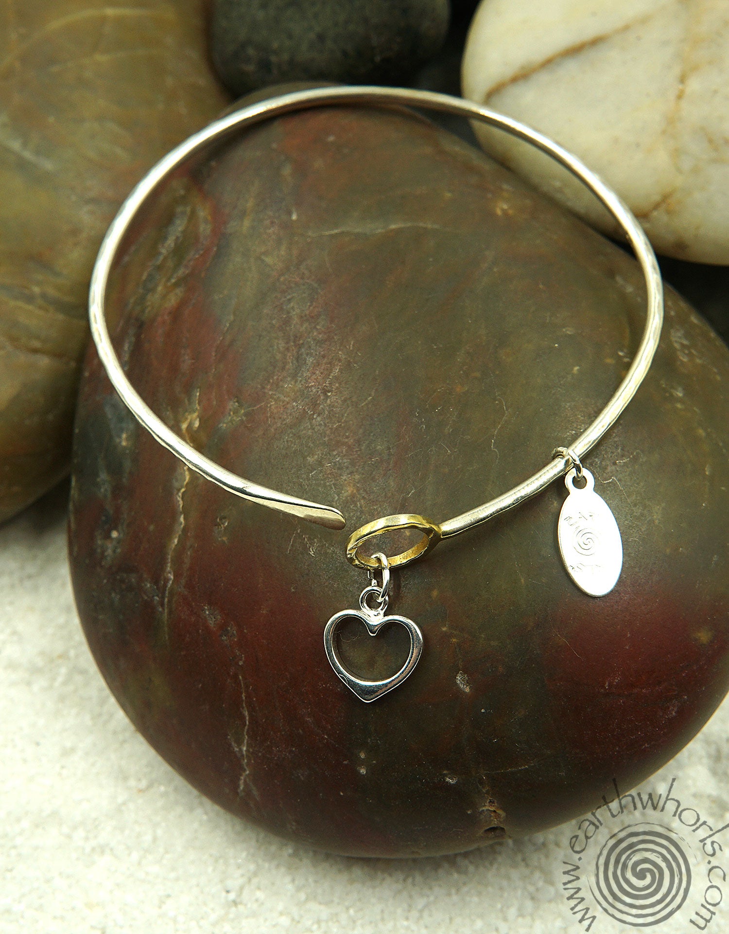 sterling silver bangle charm bracelet