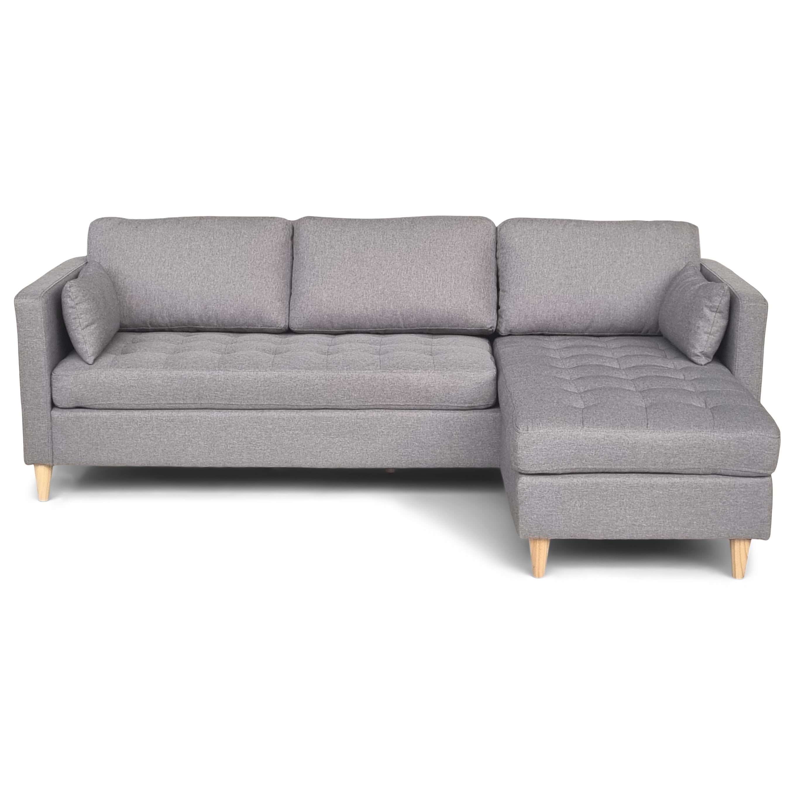 Lulu grå vendbar sofa og venstrevendt.– Nimara.dk